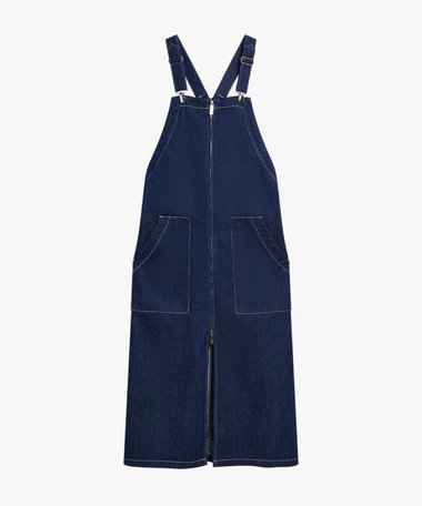 デニム ジップ サロペット ワンピース "Jardi"