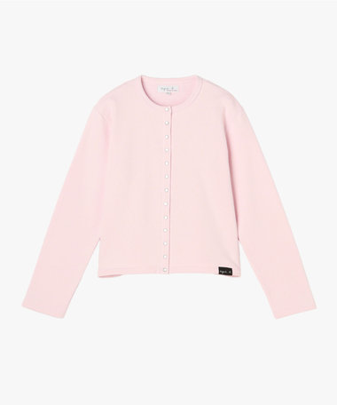 WEB限定 ロゴ コットン 長袖 カーディガンプレッション