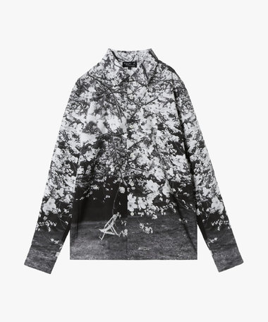 【by R 限定品】agnes b. フォトプリント コットン 長袖 ブラウス