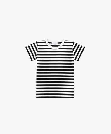 キッズ コットン 細ボーダー 半袖 Tシャツ