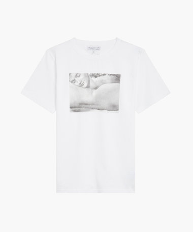 メンズ プリント コットン 半袖 アーティスト Tシャツ "Agnes Varda"