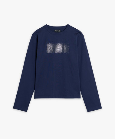 ロゴプリント コットン 長袖 Tシャツ