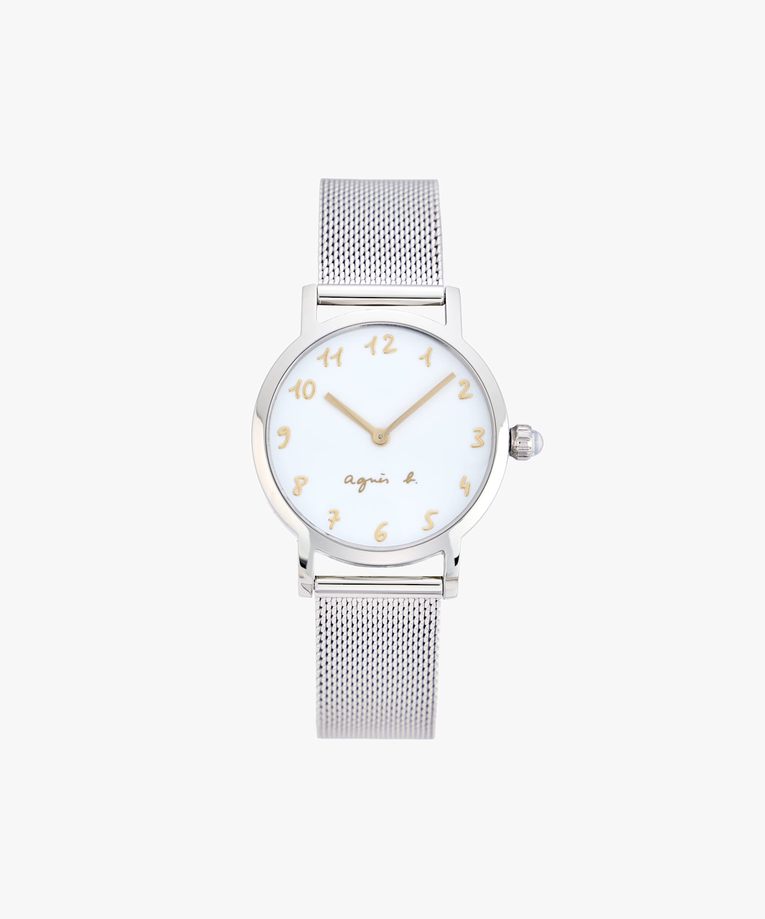 シルバー ステンレス ラウンド ウォッチ "Marcello"