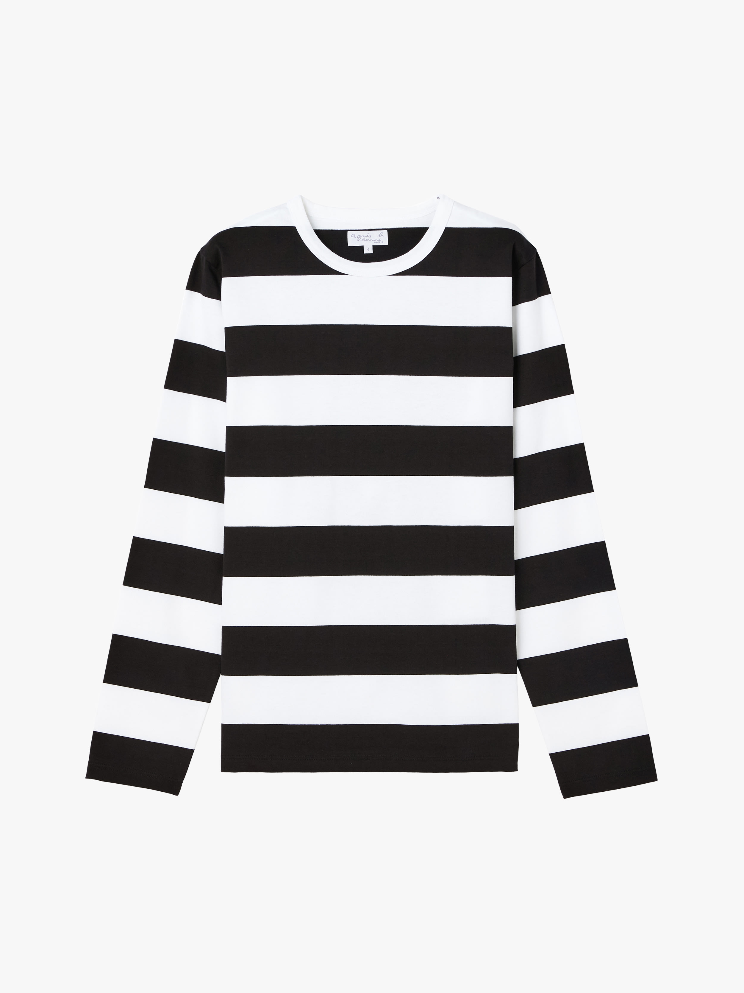 メンズ 太ボーダー コットン 長袖 Tシャツ "Coulos"