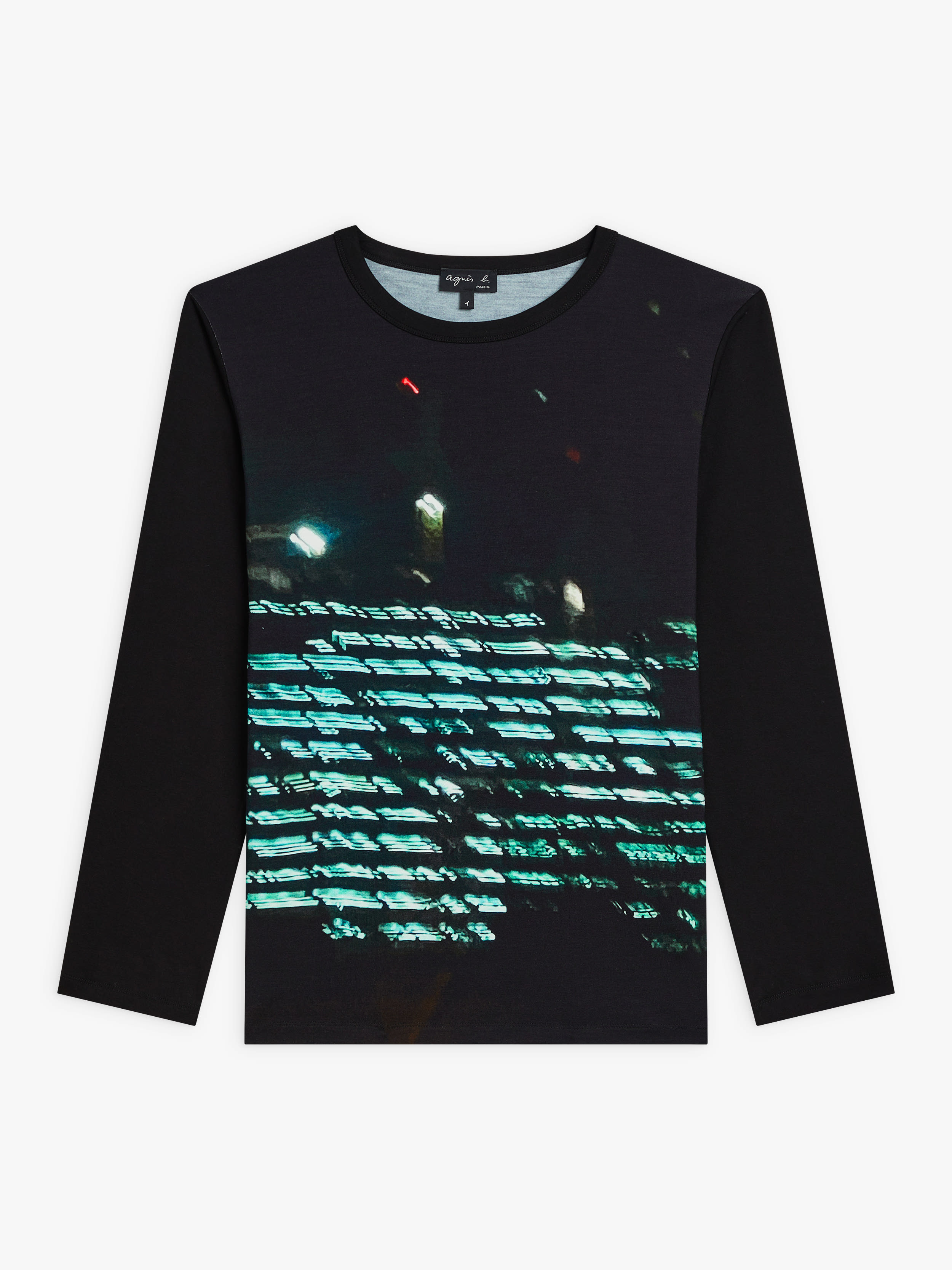 フォトプリント クルーネック 長袖 Tシャツ ”New Cool Bicolor”