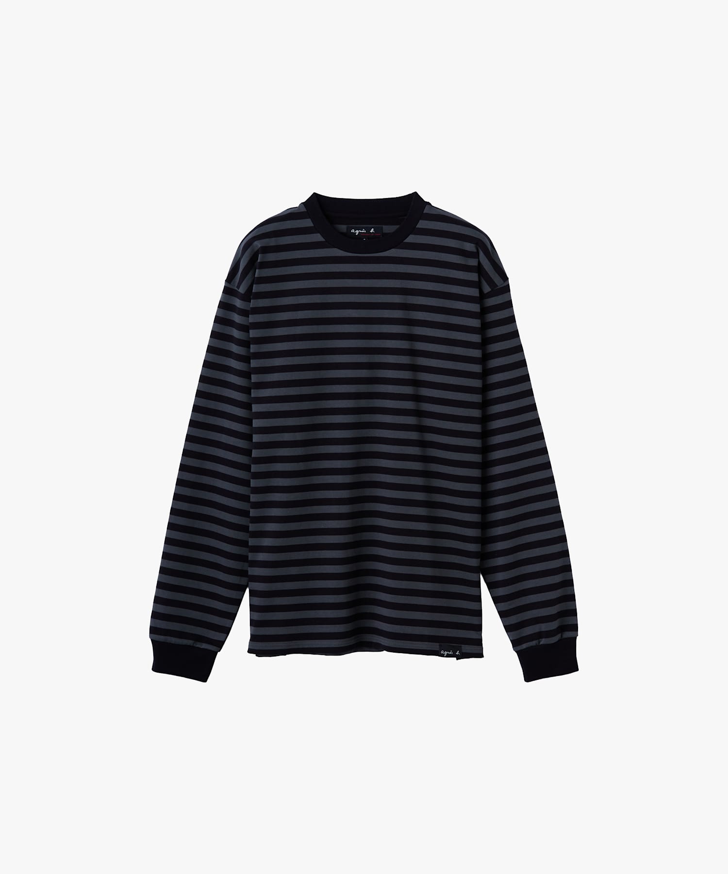 メンズ 細ボーダー コットン 長袖 Tシャツ