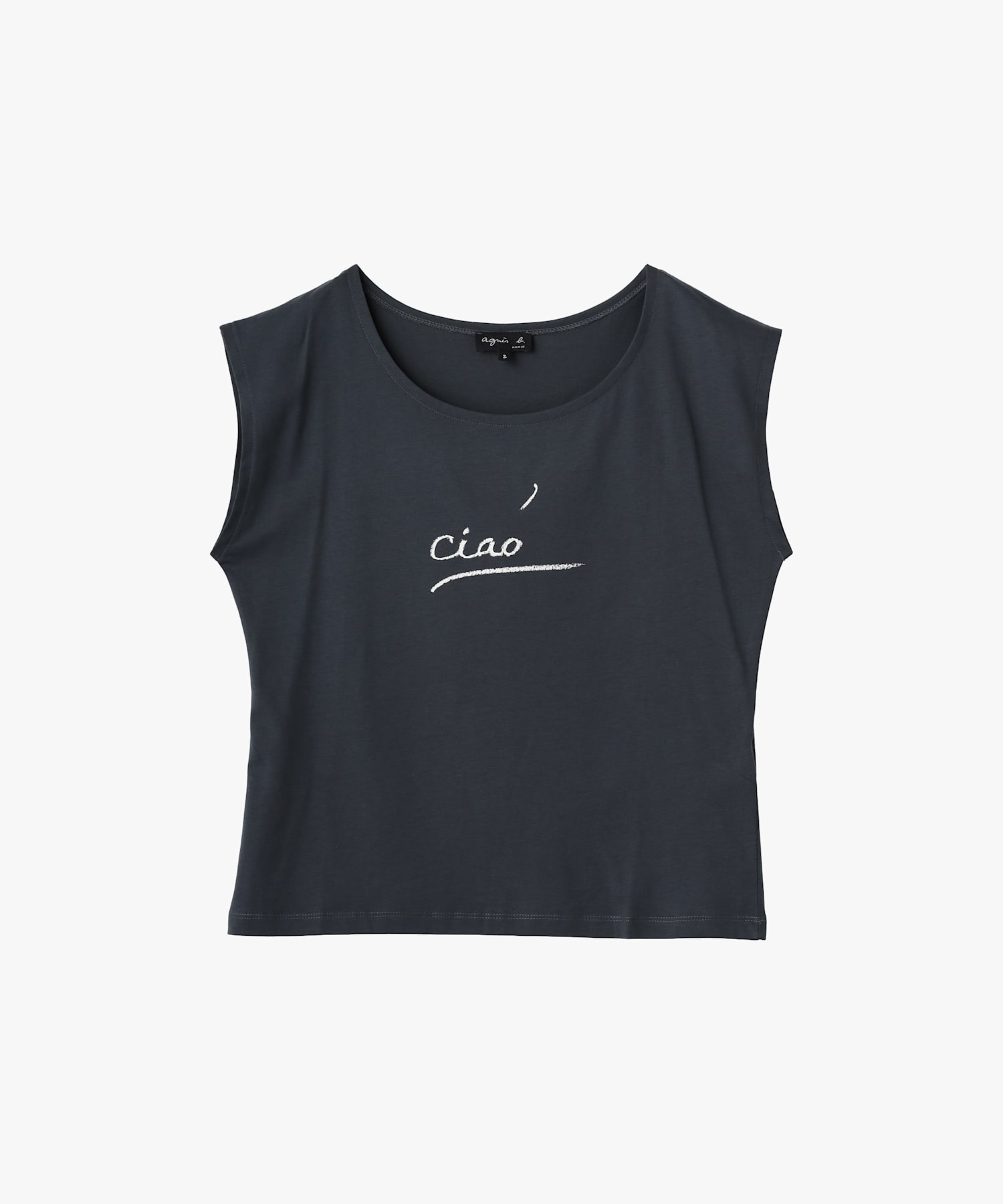 メッセージプリント コットン 半袖 Tシャツ "Ciao"