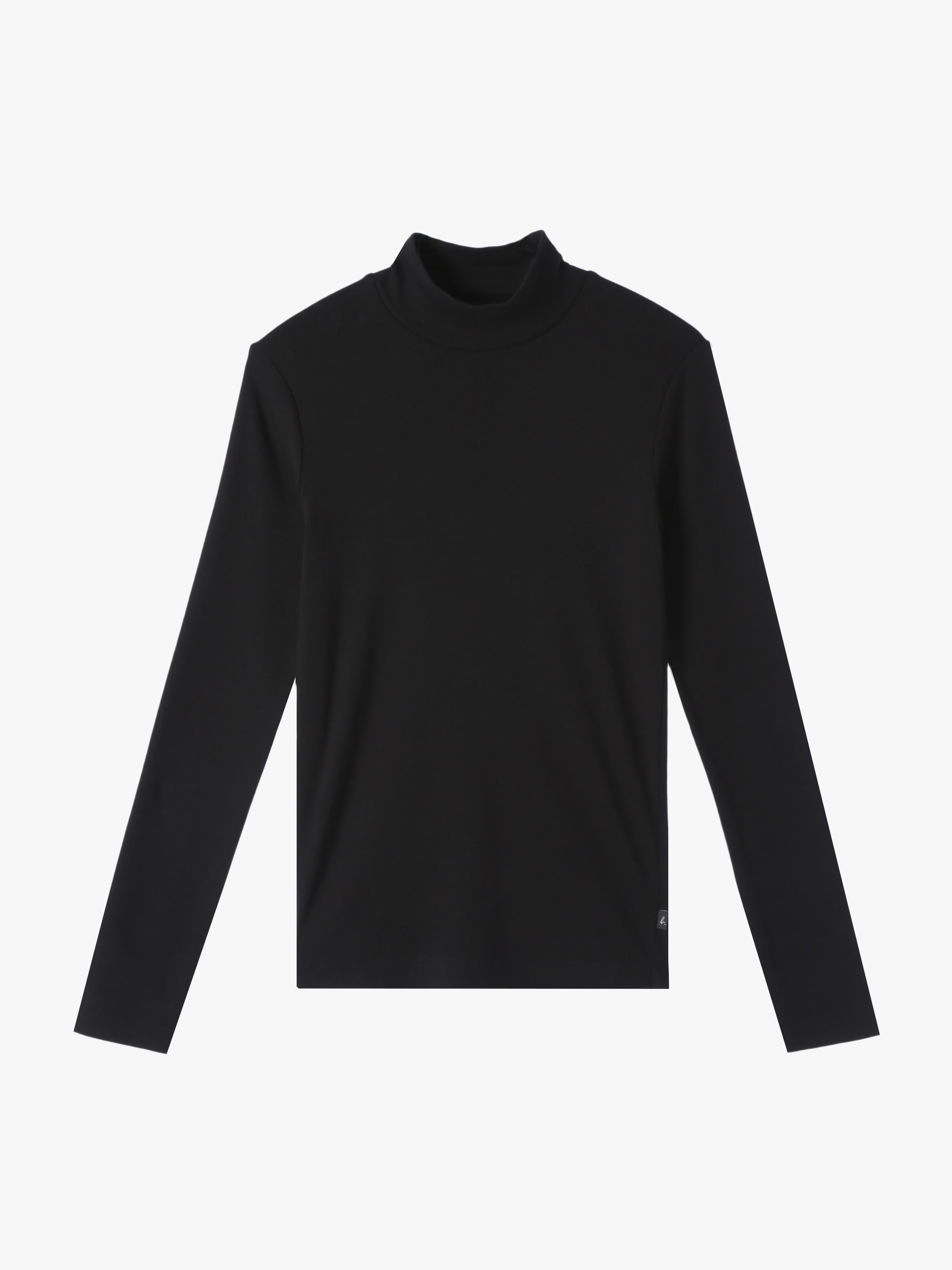 コットン ハイネック 長袖 Tシャツ "Vian"