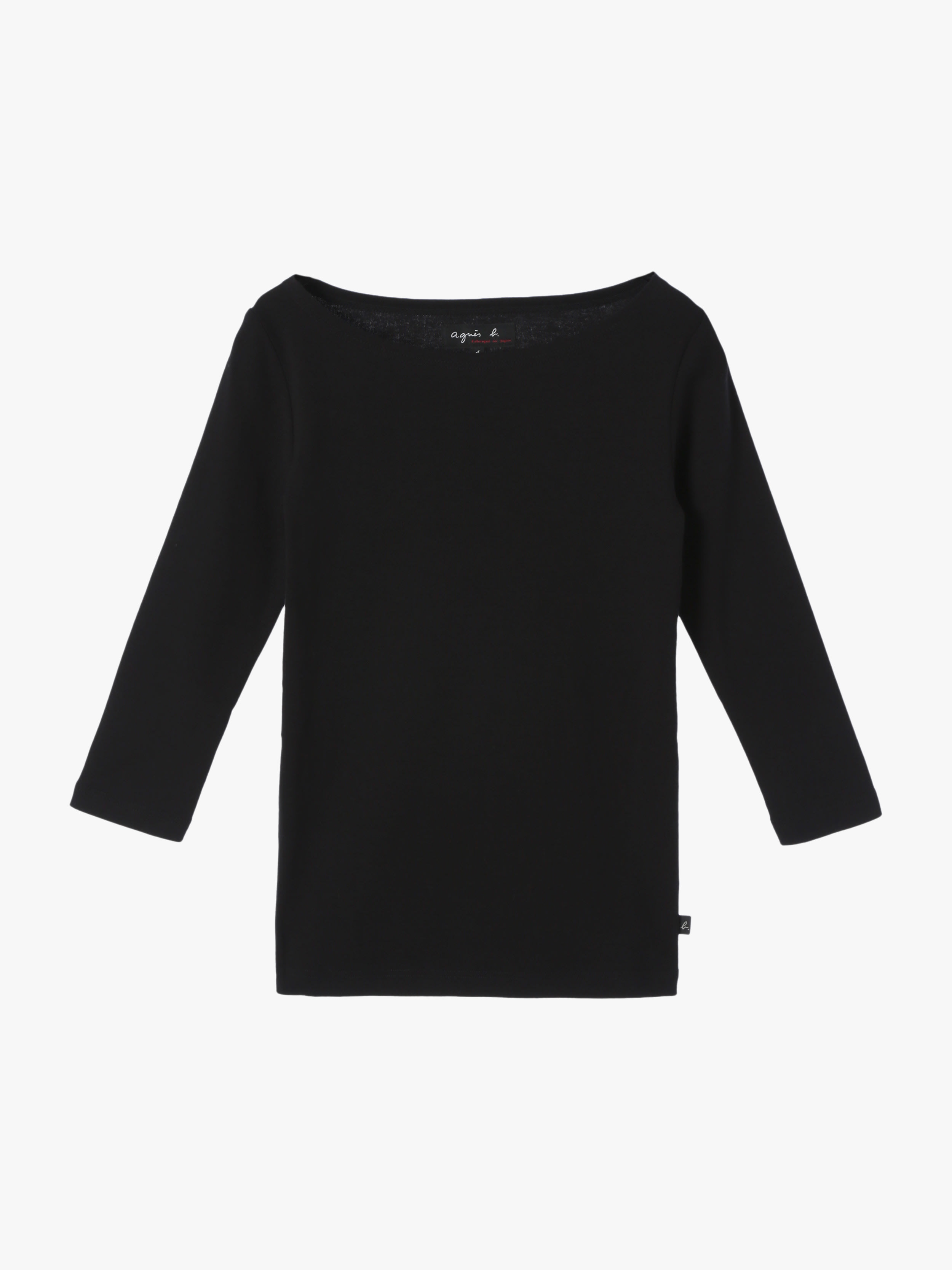 コットン ボートネック 7分袖 Tシャツ "Leopard"
