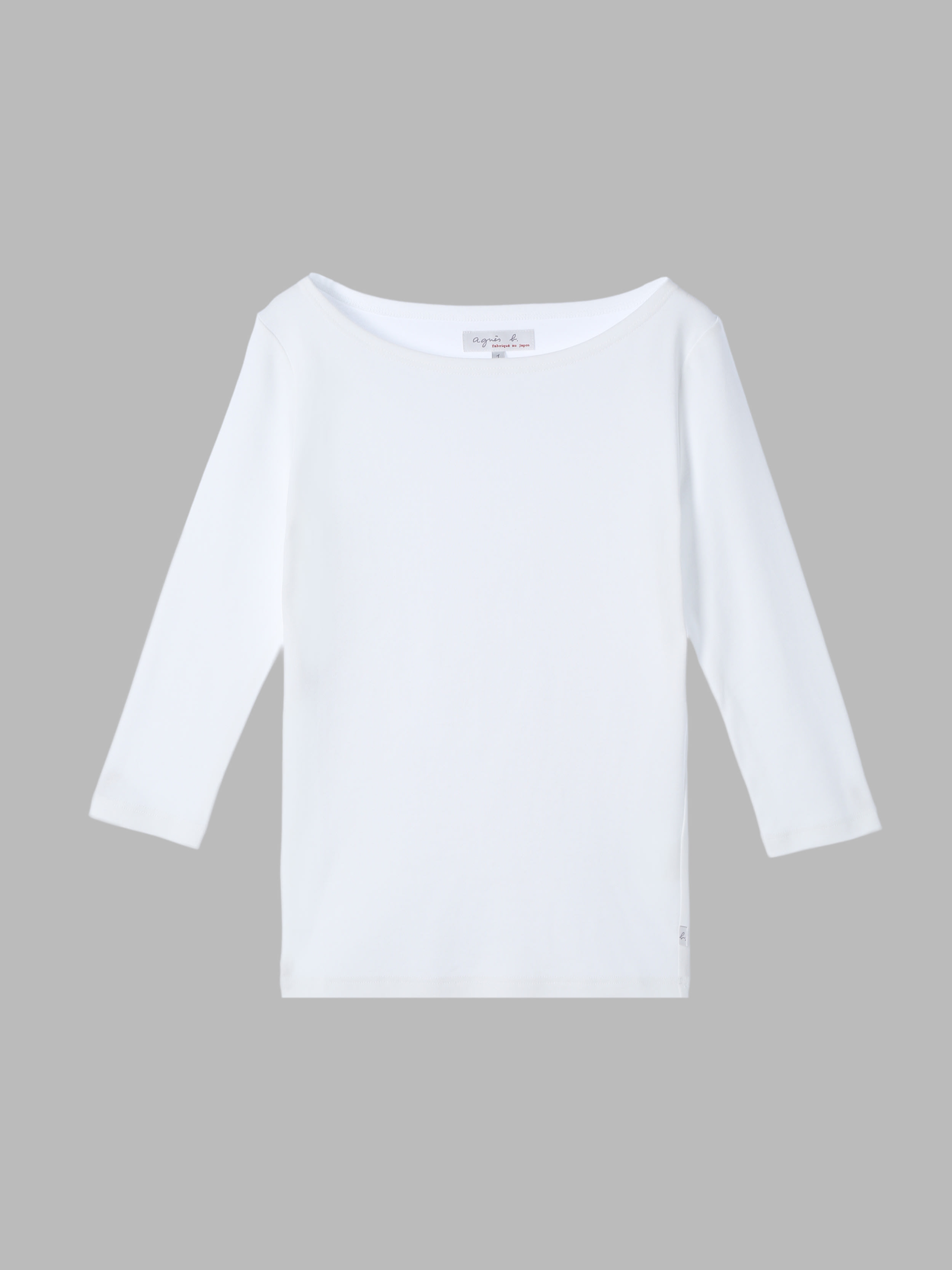 コットン ボートネック 7分袖 Tシャツ "Leopard"
