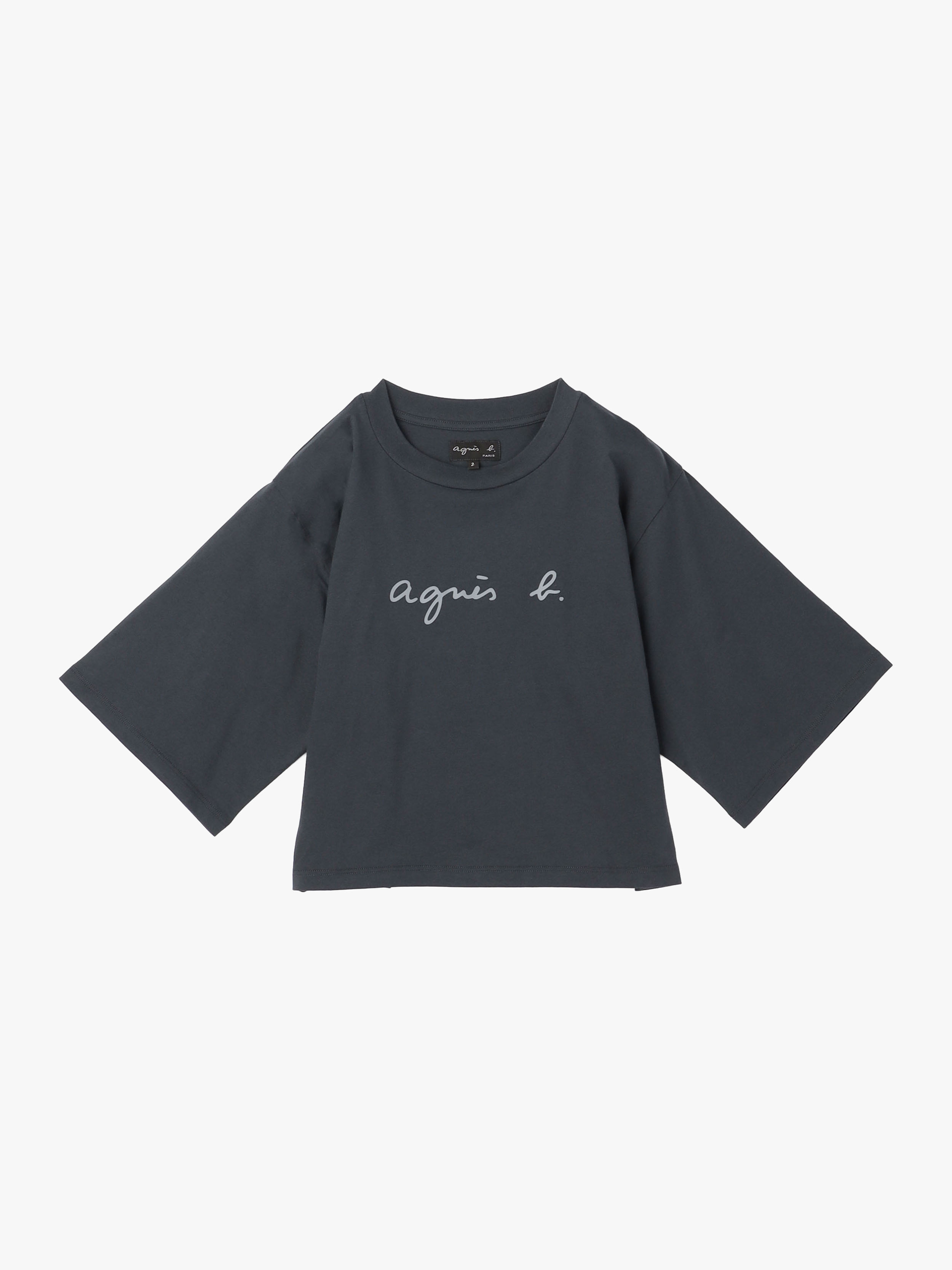 ロゴ コットン 5分袖 Tシャツ "Yoko"