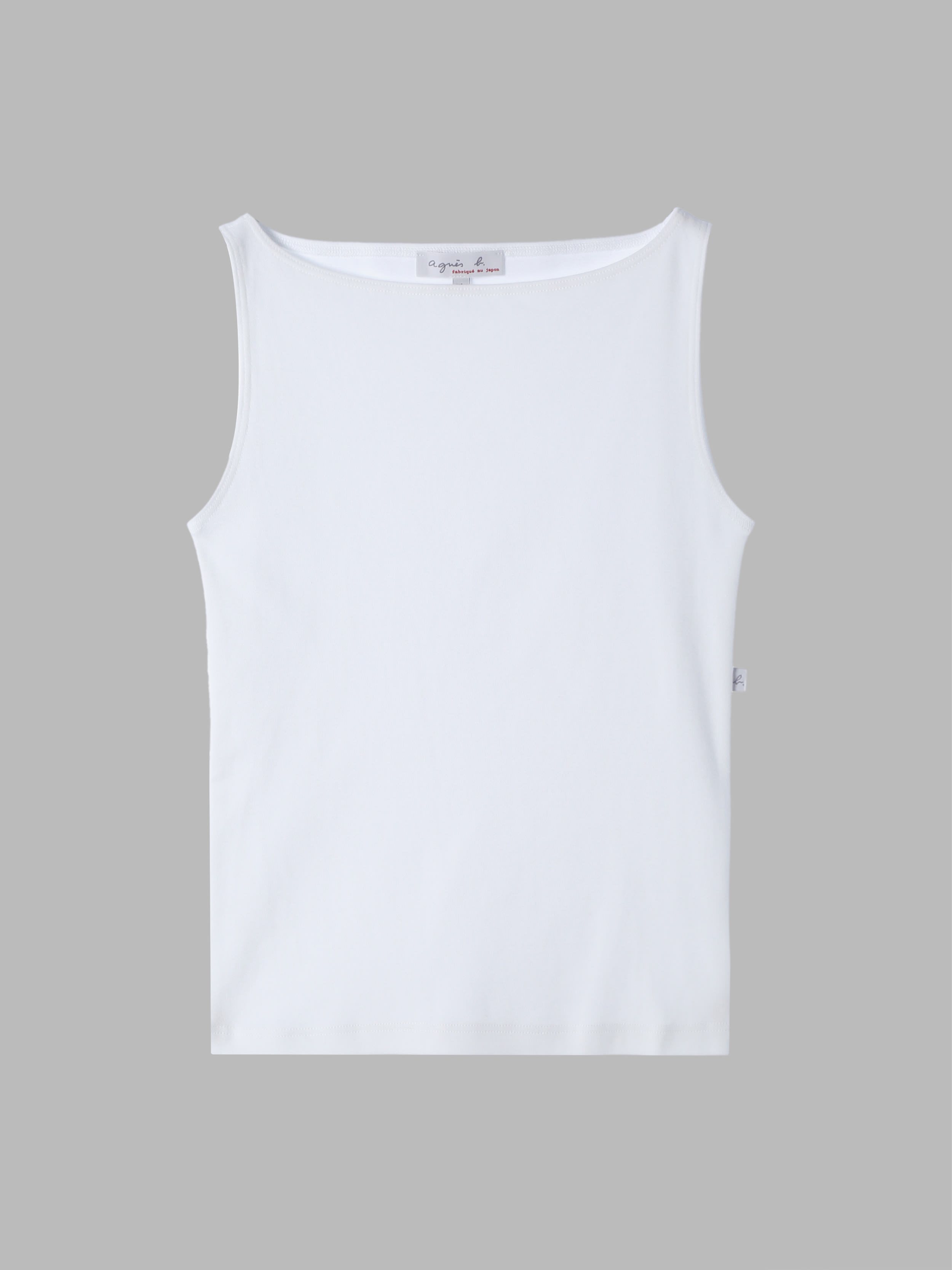 コットン ボートネック ノースリーブ Tシャツ ”Leopard”