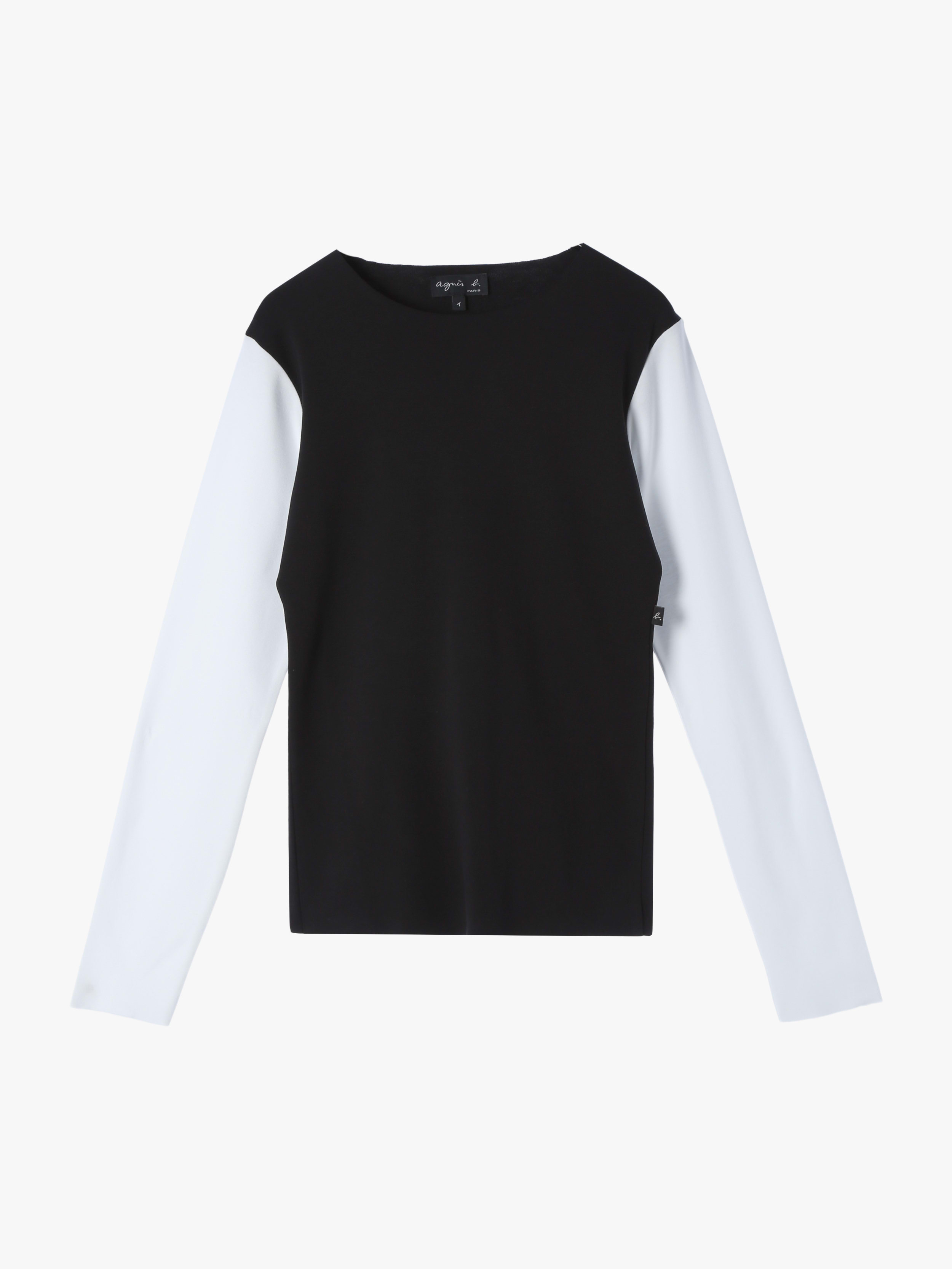 バイカラー コットン 長袖 Tシャツ "Evening"