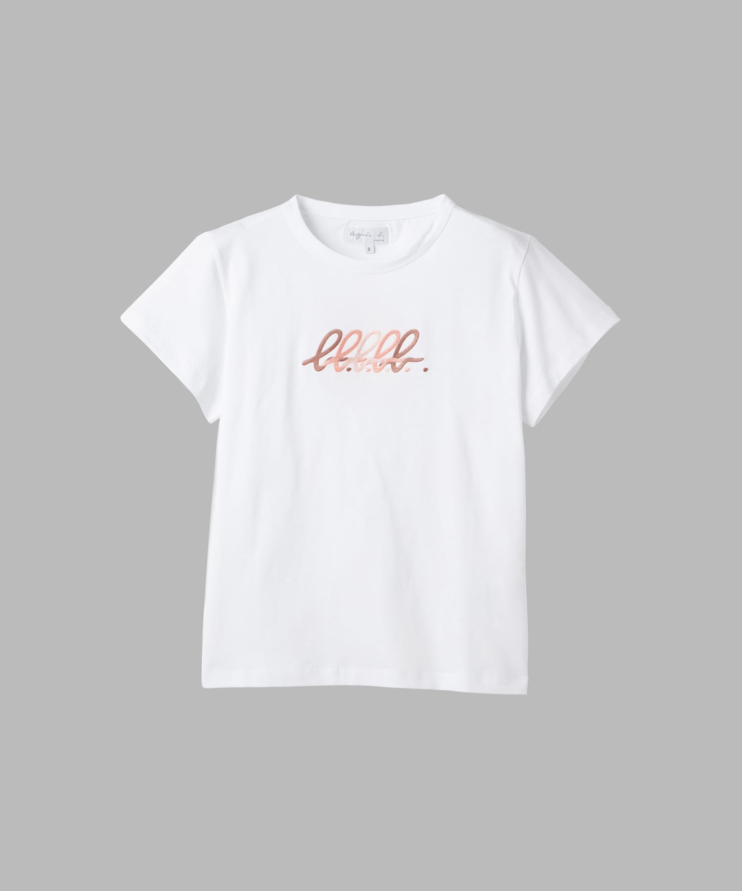 "b."ロゴ 刺繍 コットン 半袖 Tシャツ "Brando"