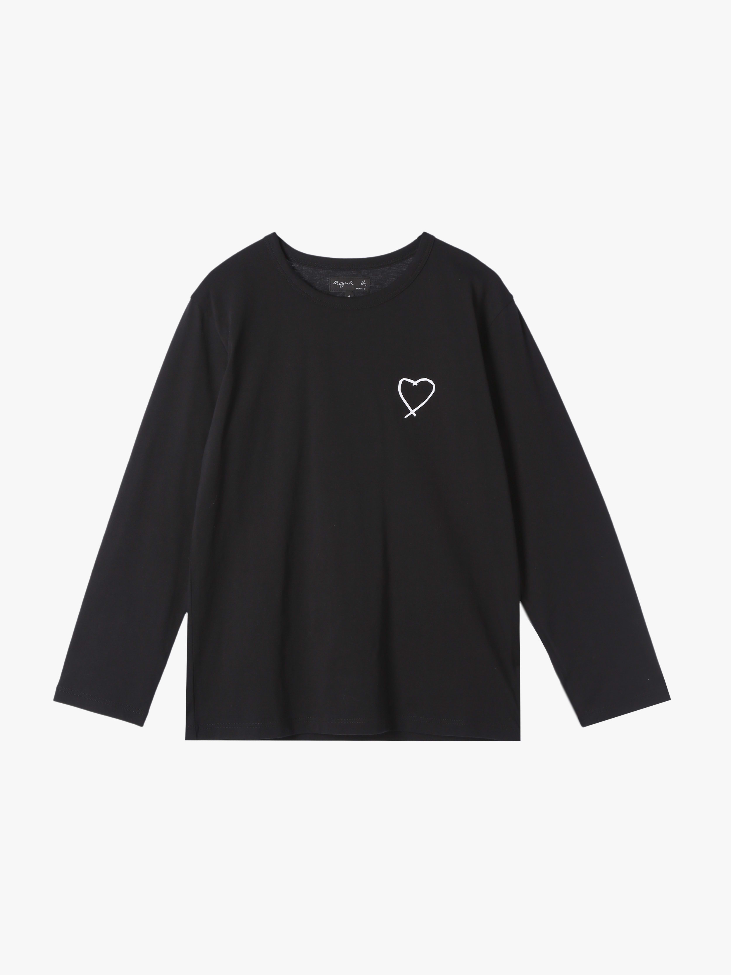 アイコニック プリント コットン 長袖 Tシャツ "Sarajevo heart"