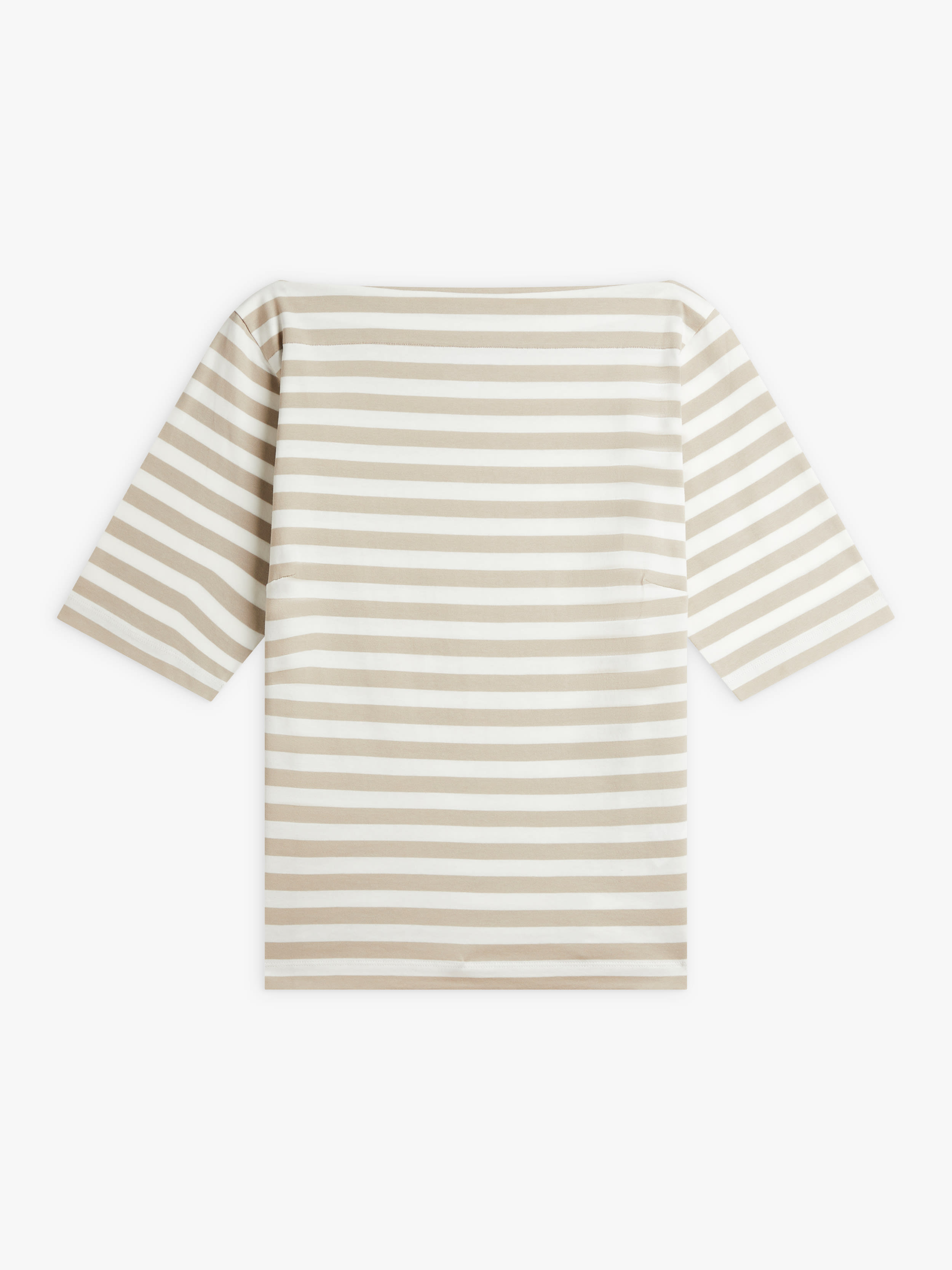 ボーダー コットン 五分袖 Tシャツ "Marin"