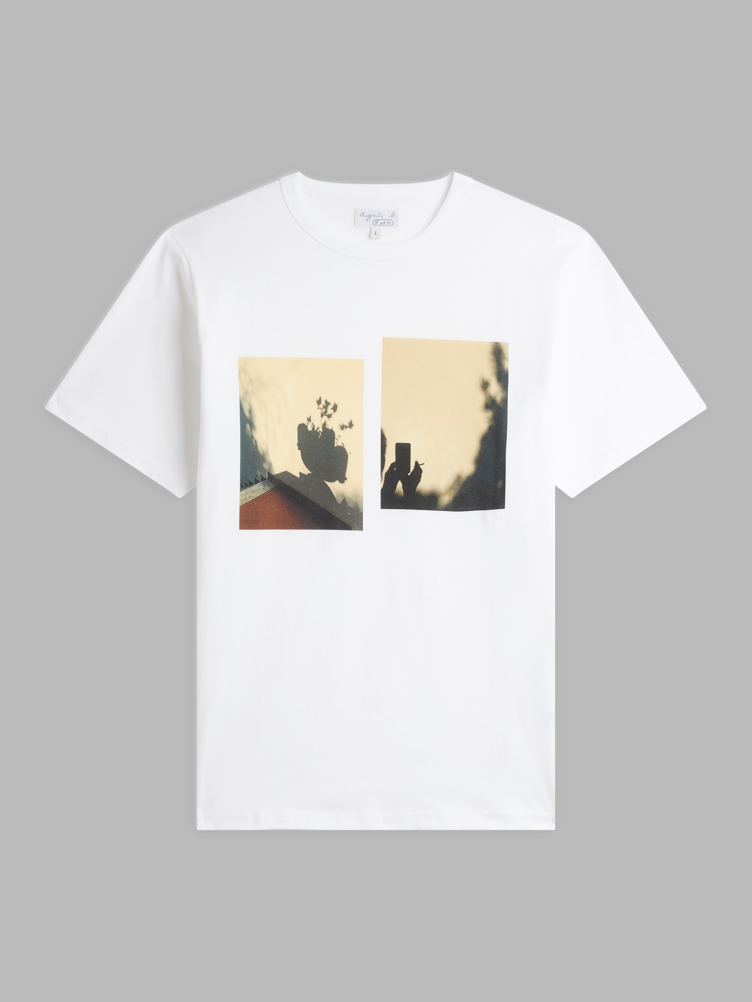 コットン フォトプリント 半袖 Tシャツ "Photo ombres"