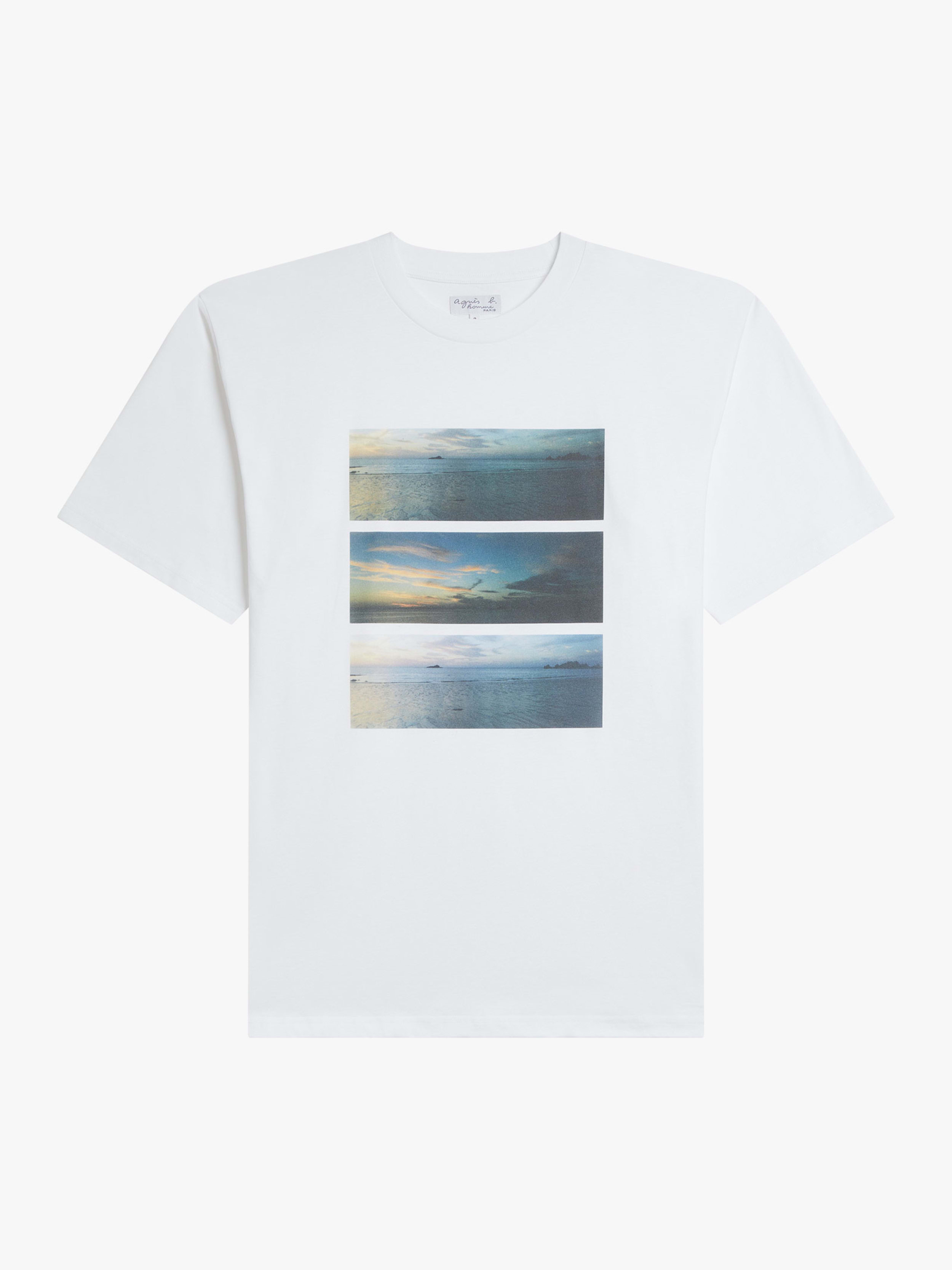 メンズ フォトプリント コットン 半袖 Tシャツ "Christof"