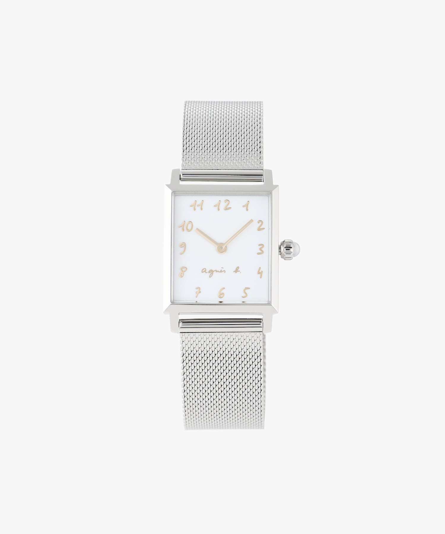 シルバー ステンレス スクエア ウォッチ "Marcello"