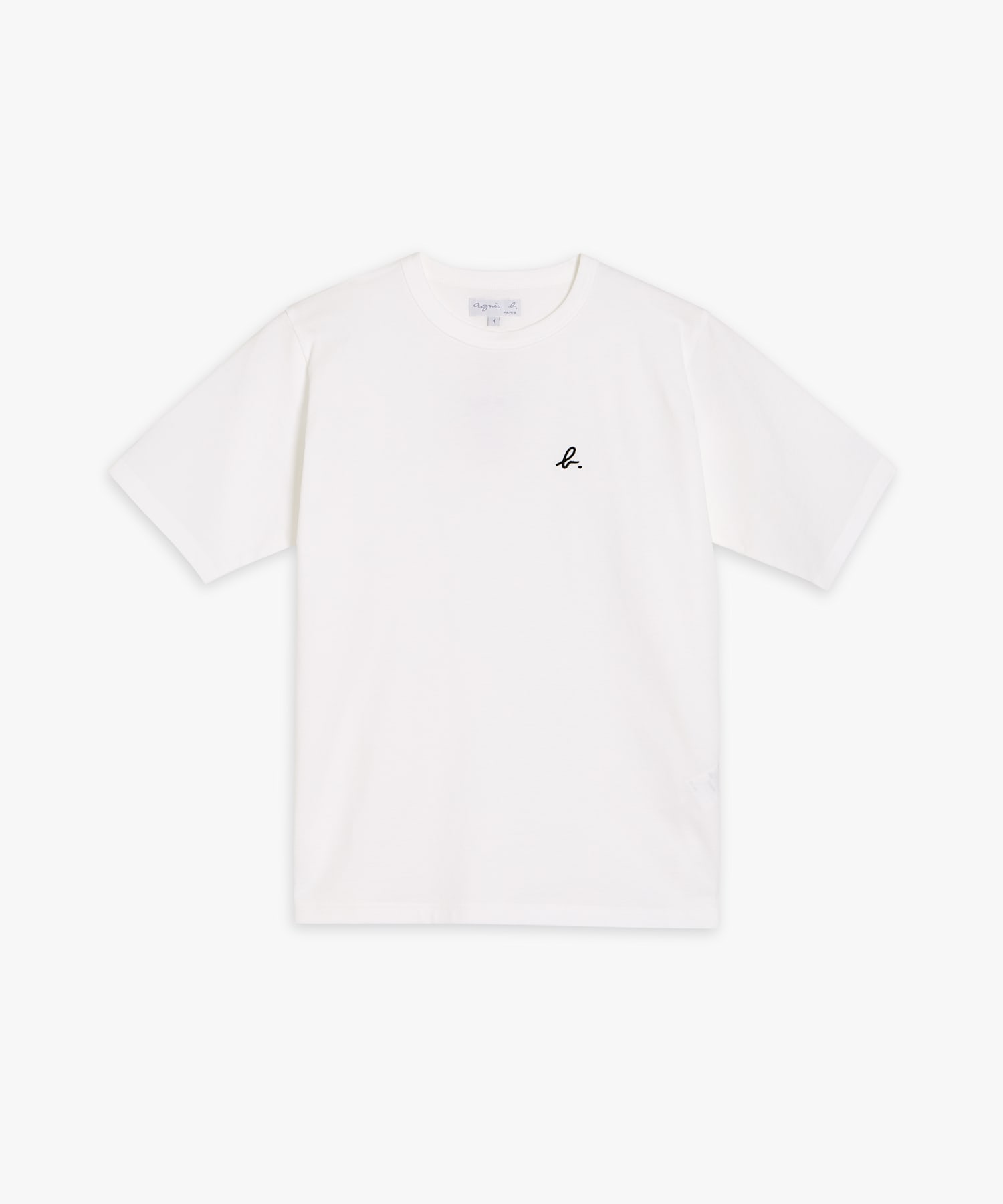 "b" ロゴ 刺繍 コットン 半袖 Tシャツ "b. style"