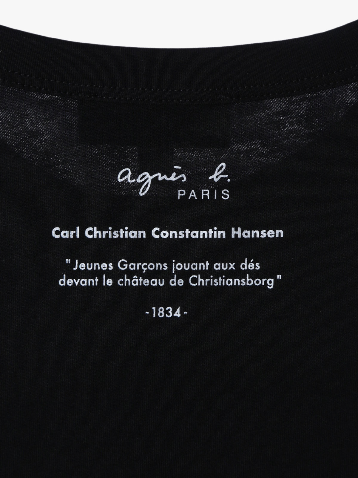ENFANT ユニセックス キッズ プリント コットン 長袖 Tシャツ "Jeunes garcons" ブラック