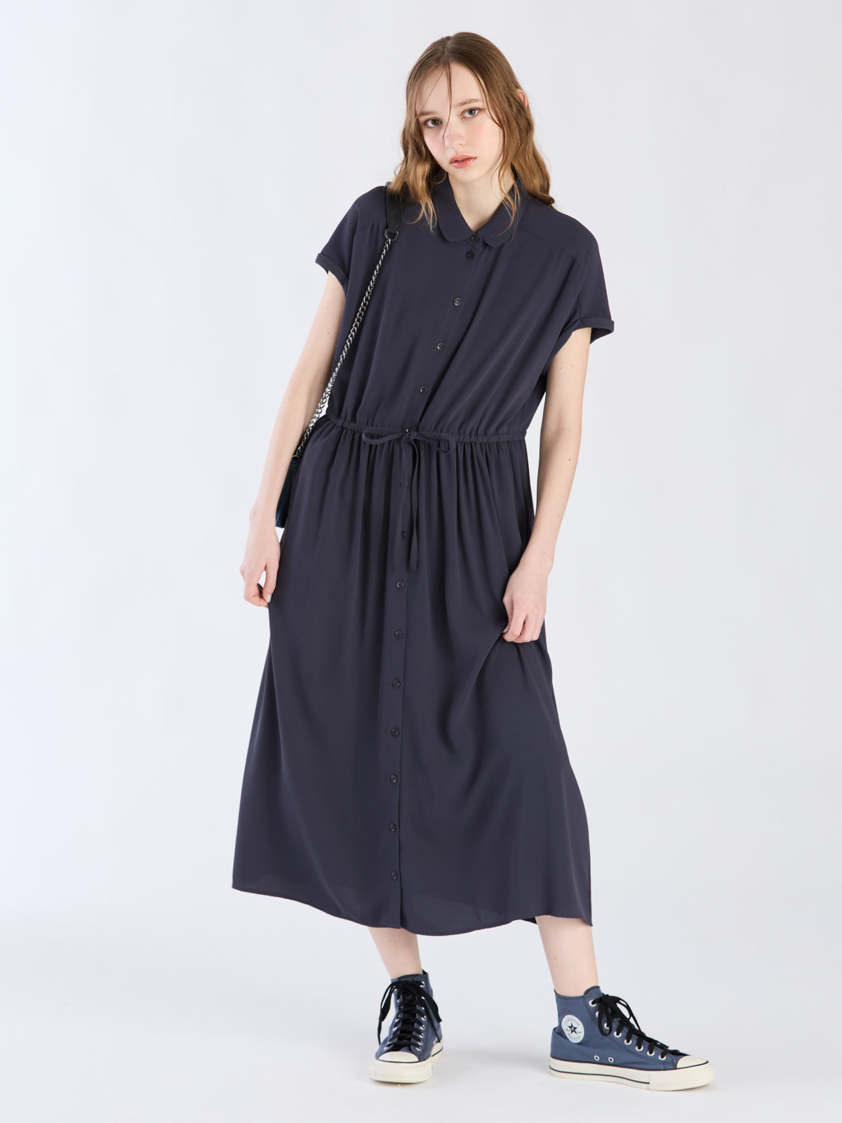 To b. by agnès b. 【Outlet】レディードレスポリエステル チャコールグレー