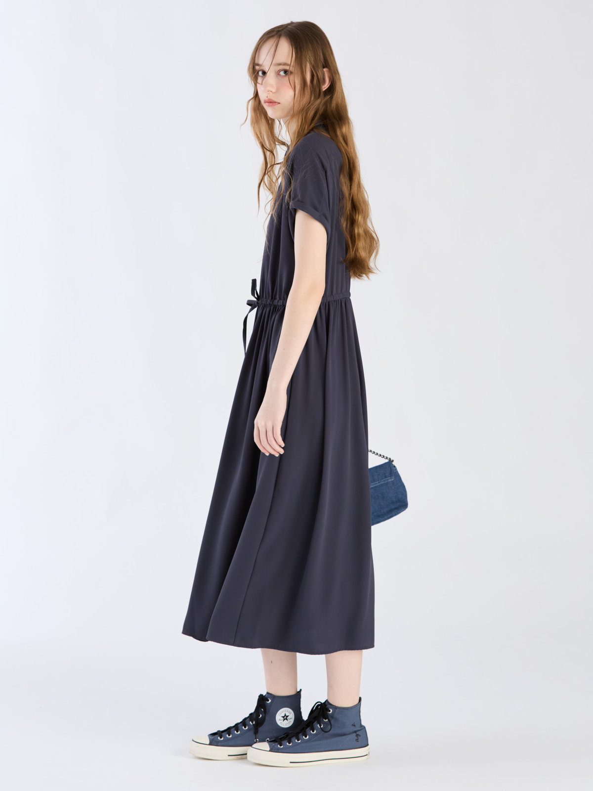 To b. by agnès b. 【Outlet】レディードレスポリエステル チャコールグレー