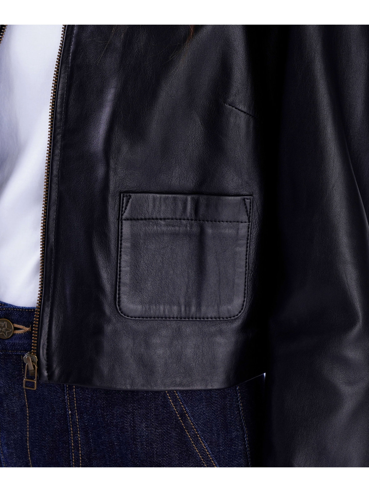 To b. by agnès b. ミニョンジップジャケット ブラック