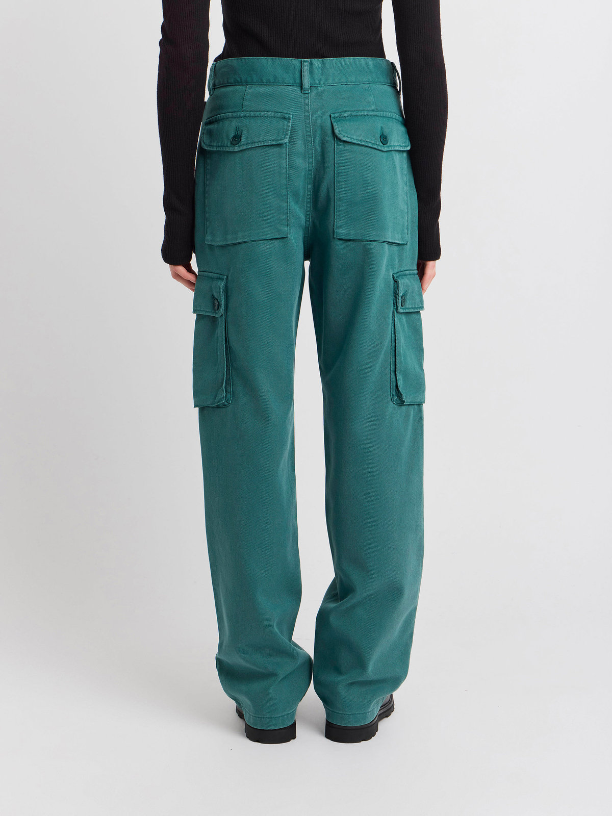 FEMME ウィメンズ コットンギャバジン カーゴパンツ ”Treillis” グリーン系その他