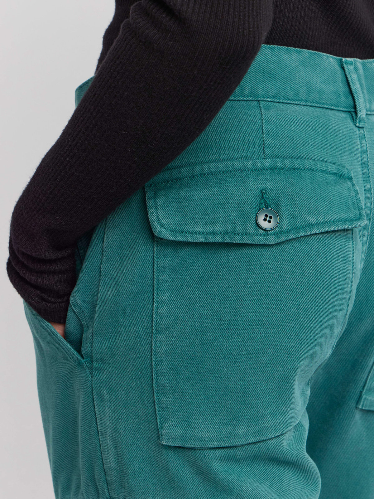 FEMME ウィメンズ コットンギャバジン カーゴパンツ ”Treillis” グリーン系その他