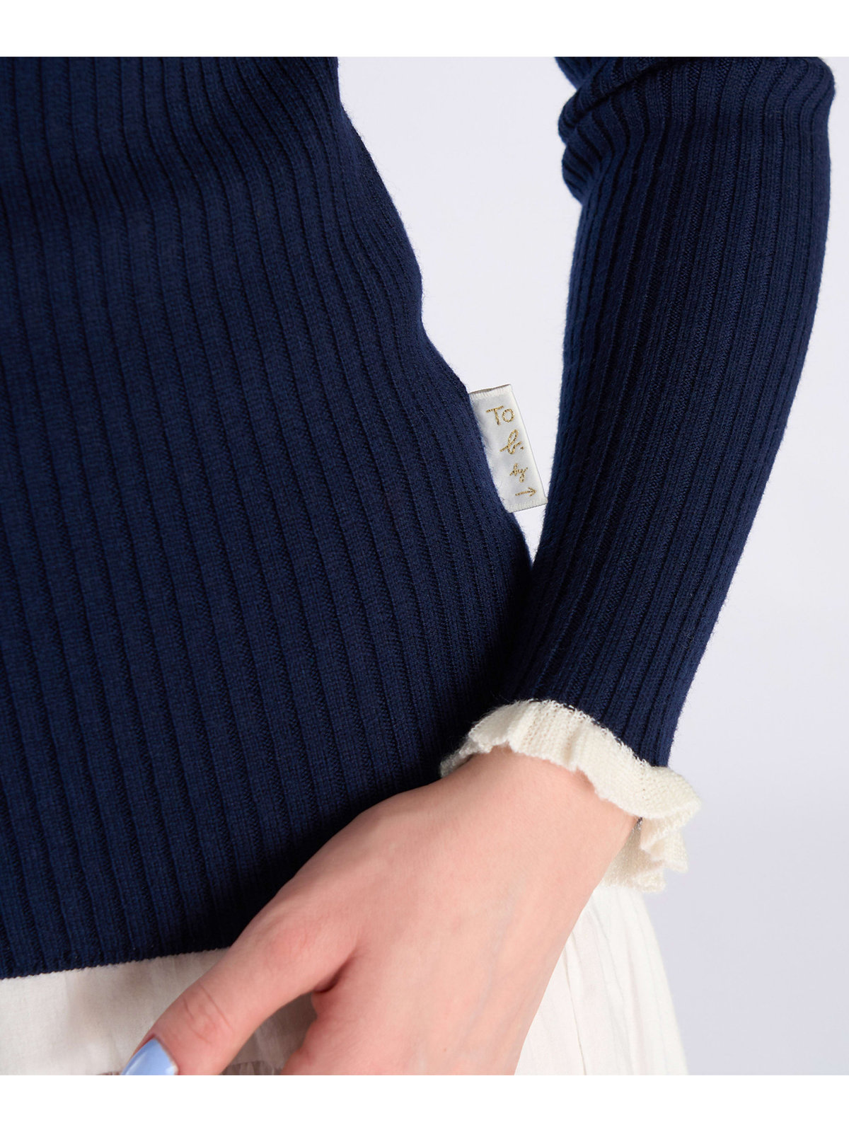 To b. by agnès b. 【Outlet】メランジリブタートル ネイビー