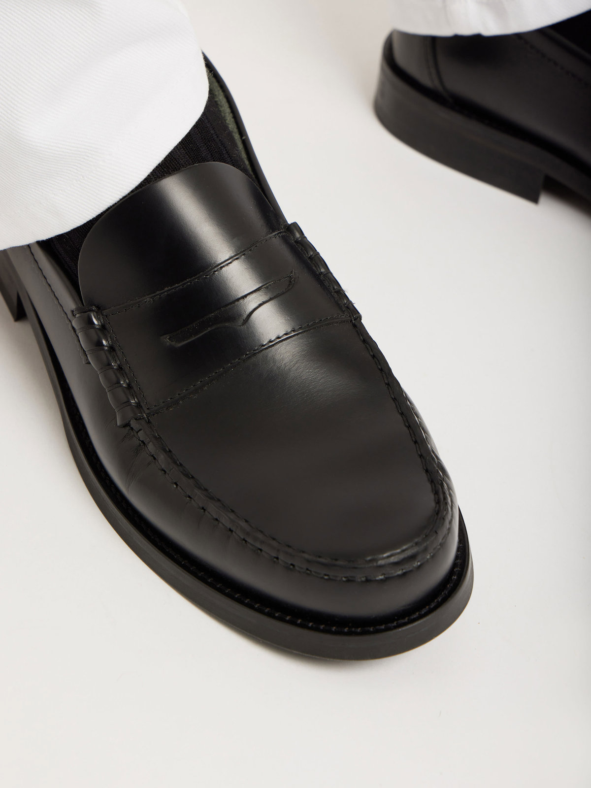 HOMME メンズ メンズ ローファーモカシン ブラック