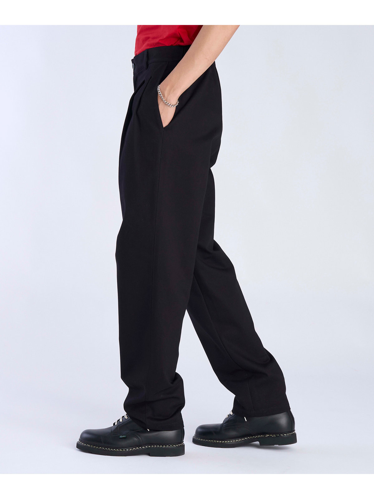 HOMME メンズ メンズ コットン パンツ ブラック