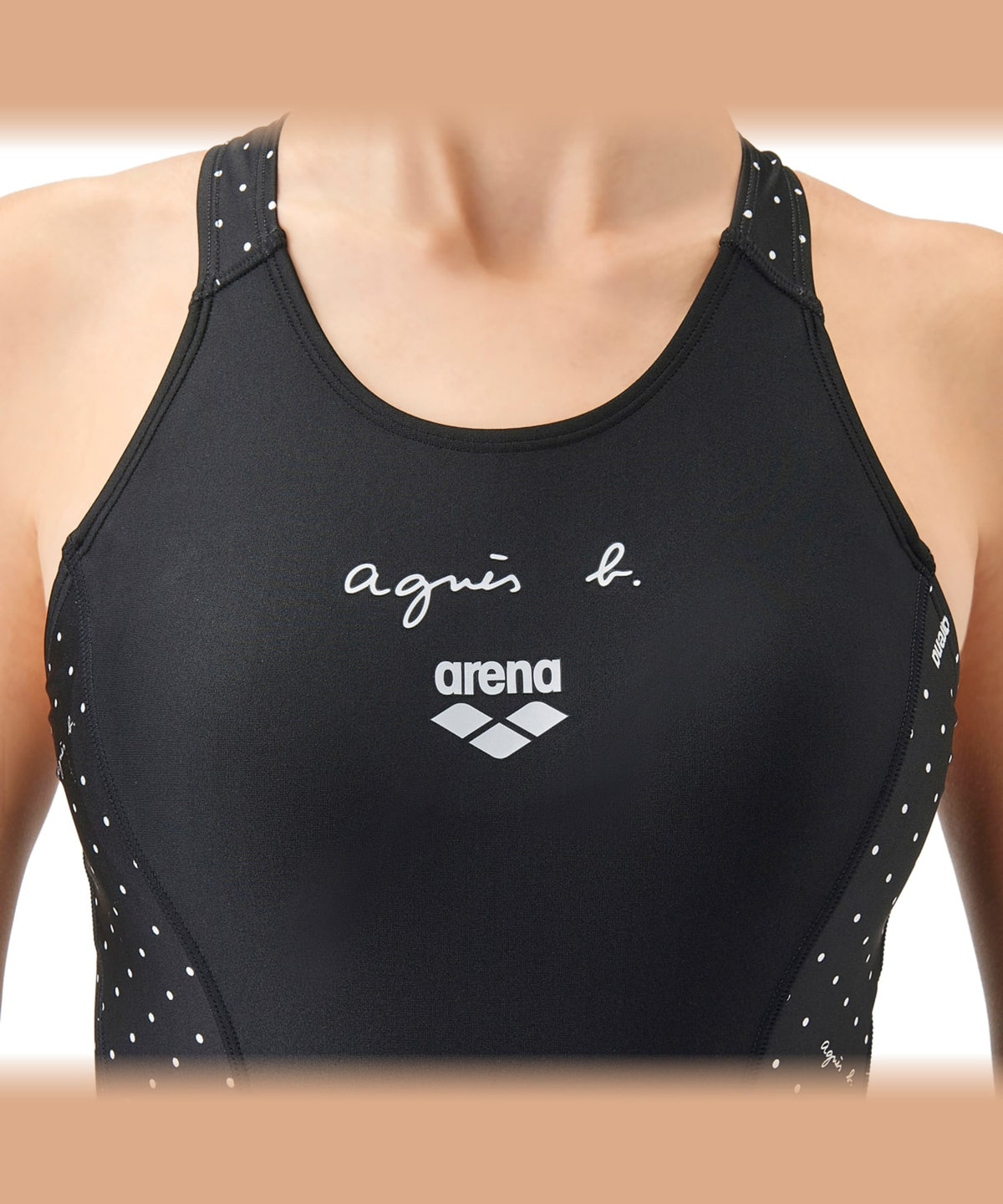 FEMME ウィメンズ agnes b. x arena フィットネスワンピーススパッツ 水着 ブラック