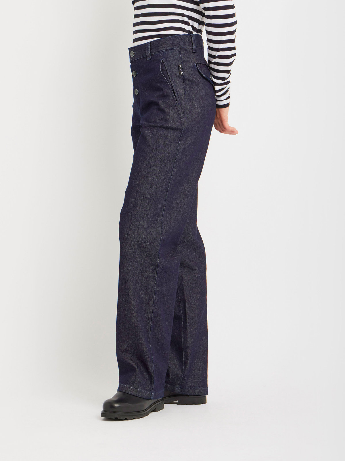 FEMME ウィメンズ デニム パンツ ”Treillis” ネイビー