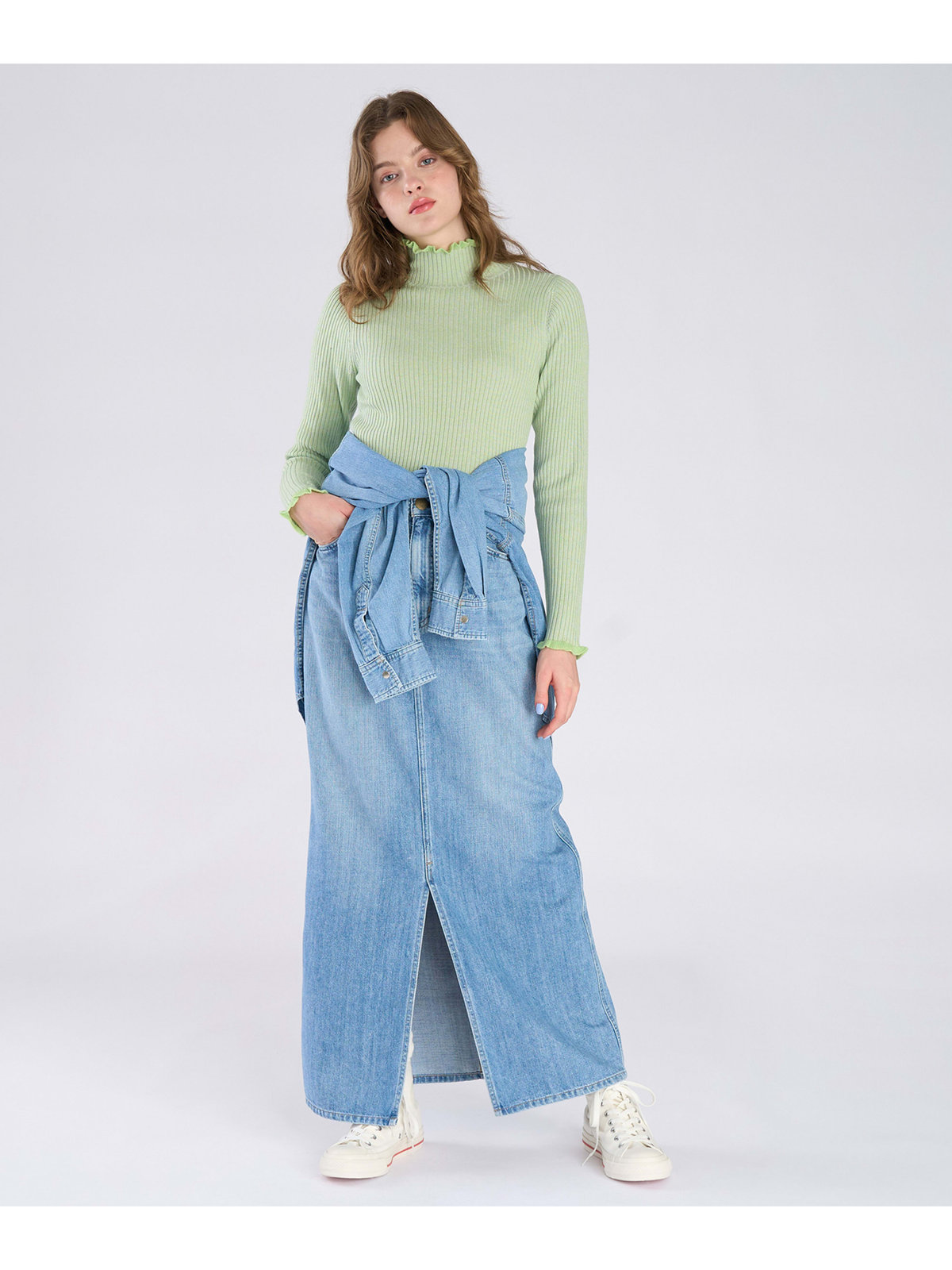 To b. by agnès b. 【Outlet】メランジリブタートル グリーン系その他