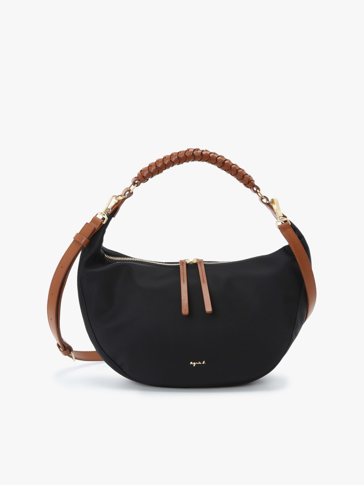 VOYAGE ウィメンズ バッグ＆ウォレット ナイロン 2way ミディアム ショルダーバッグ ”Tsuki” ZAS07-01 ブラウン