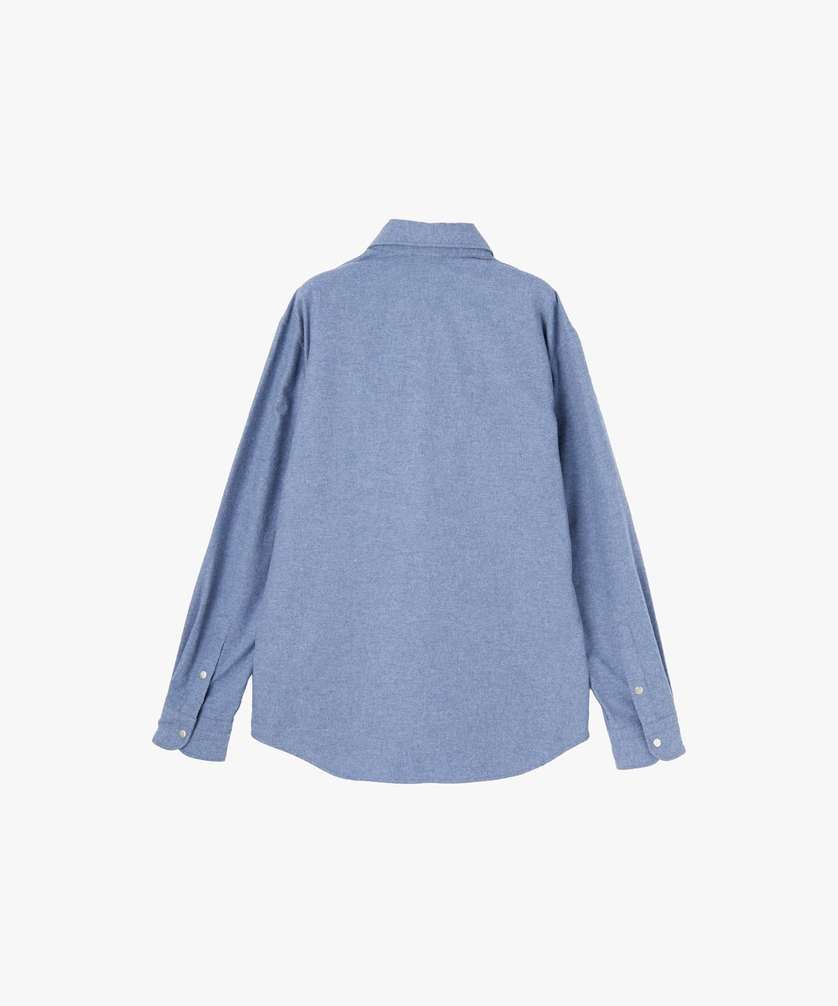 HOMME メンズ メンズ "b."ロゴ スナップボタン コットン 長袖 シャツ "Thomas" グレー系その他