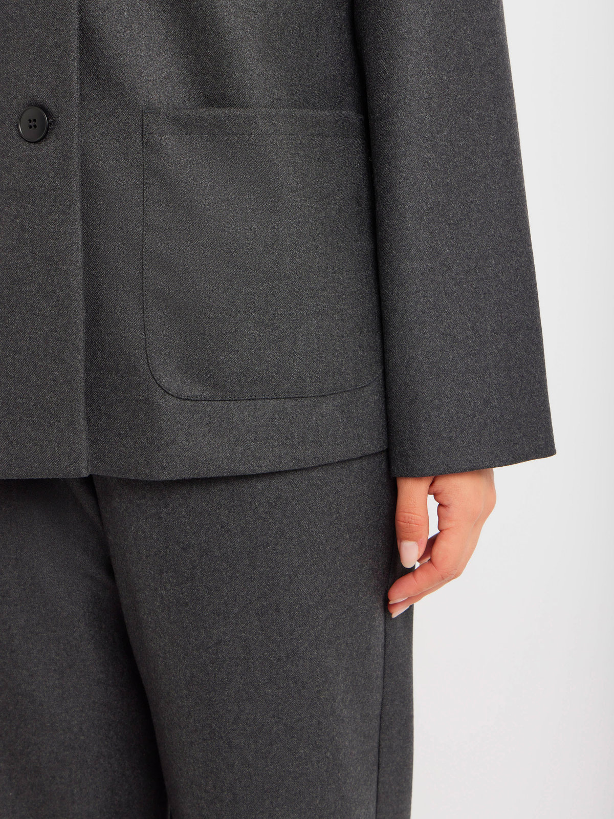 FEMME ウィメンズ 【Outlet】ウール 長袖 ジャケット "Sanshui" グレー