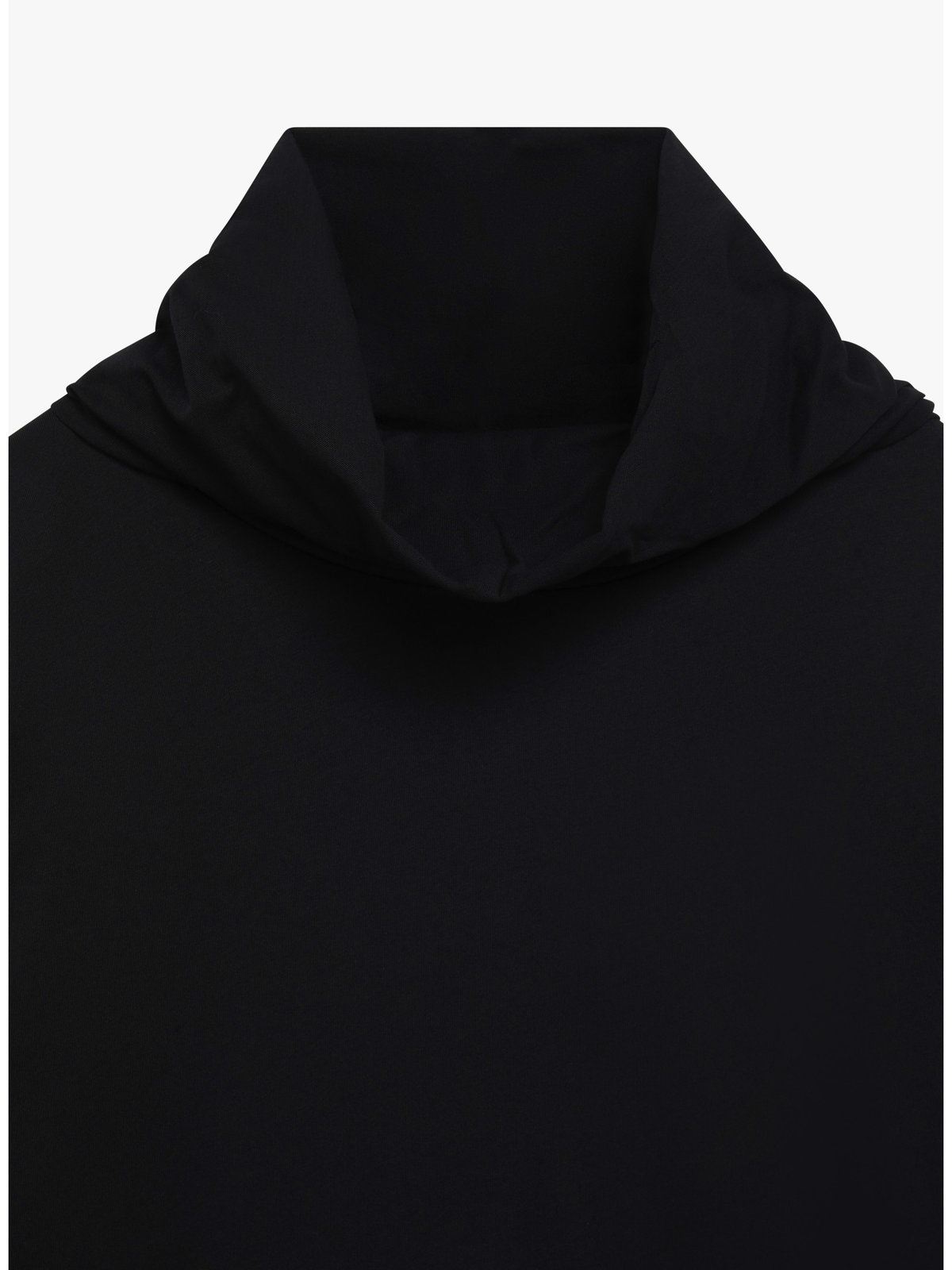 FEMME ウィメンズ オーガニックコットン タートルネック 長袖 Tシャツ "Transformable" ブラック
