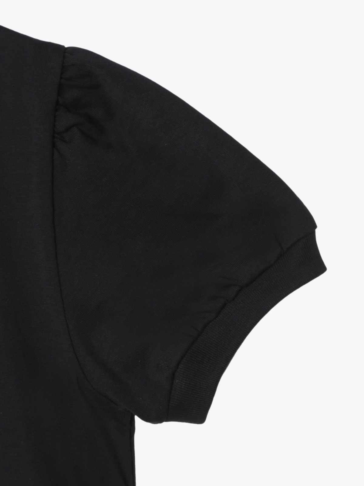 ENFANT ガールズ キッズ コットン ヘンリーネック 半袖 Tシャツ ブラック