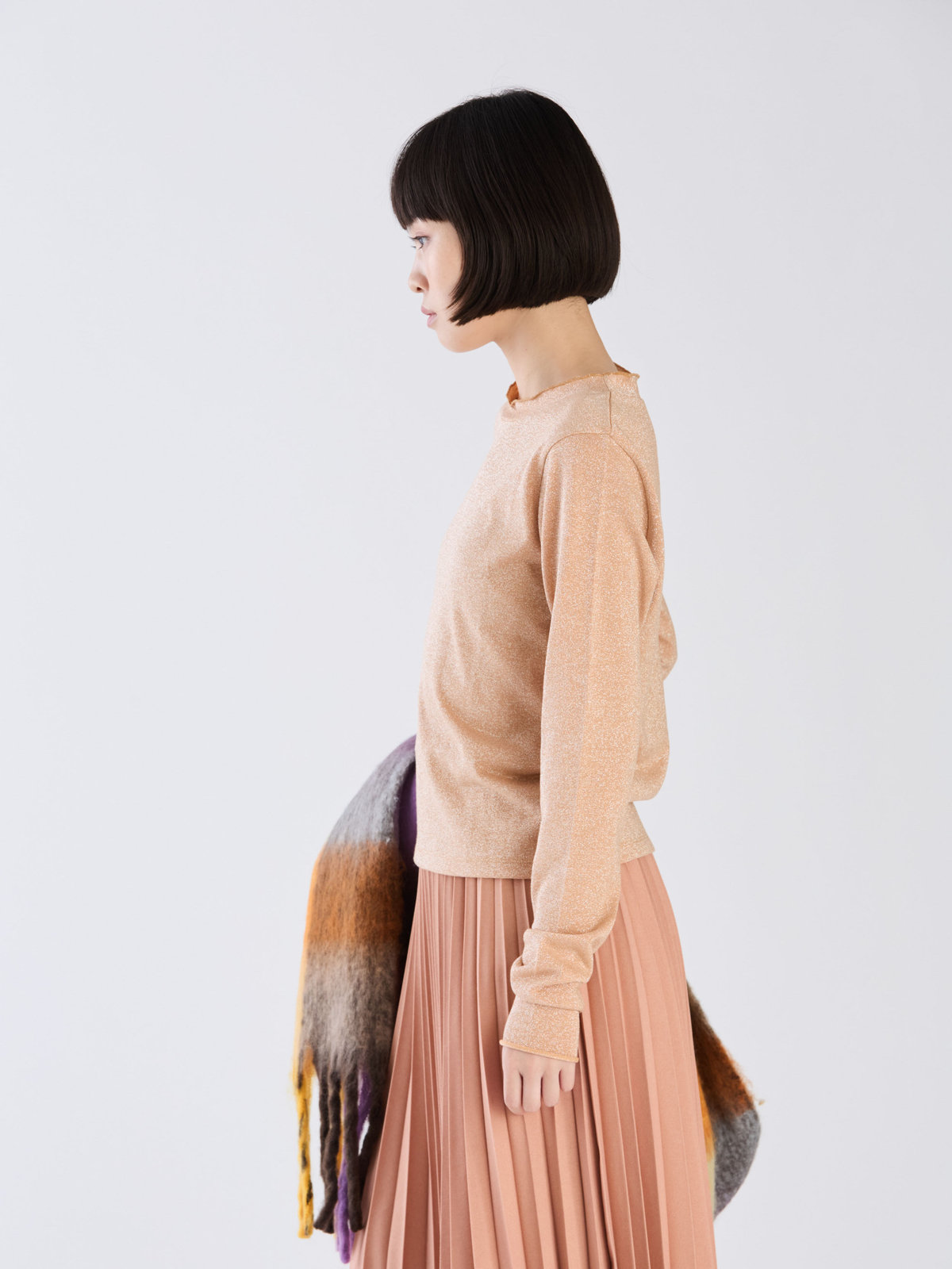 To b. by agnès b. 【Outlet】WW90 TS ラメジャージータートル オレンジ