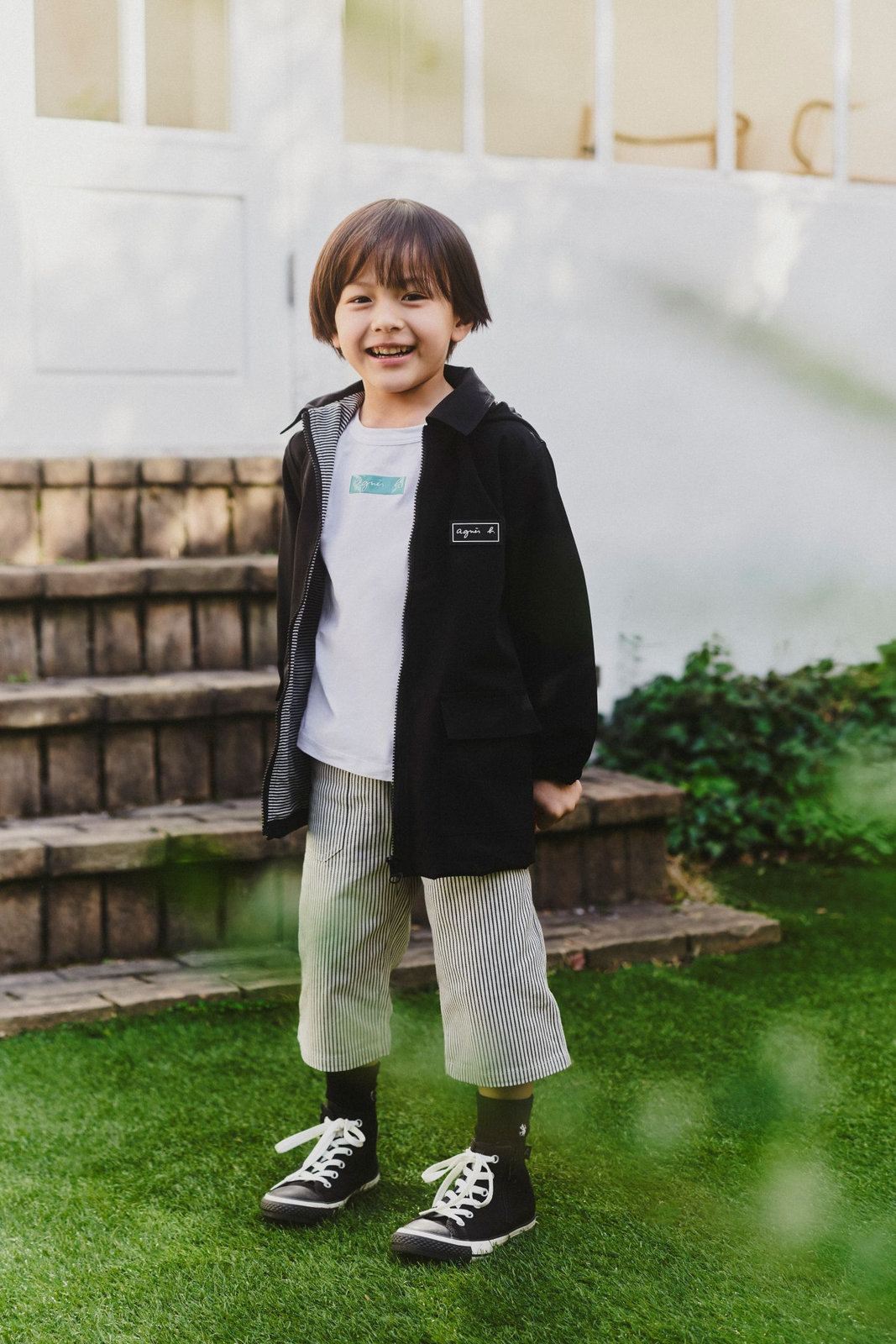 ENFANT ユニセックス キッズ レインパーカー ブラック