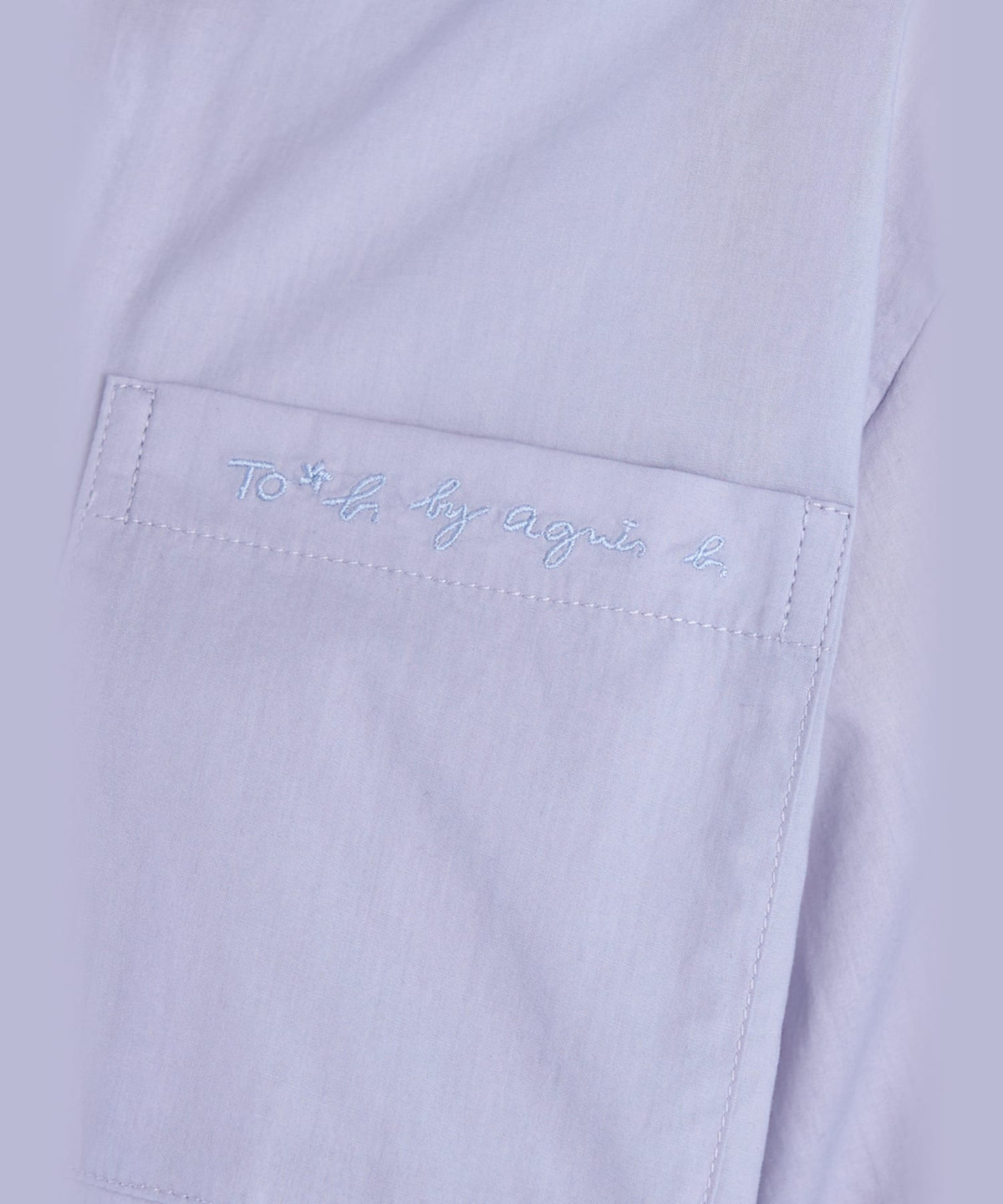 To b. by agnès b. ボックスカット 半袖 シャツ ブルー