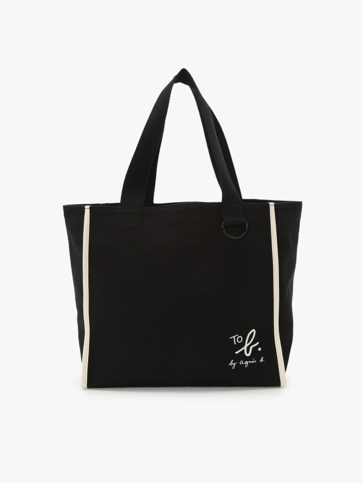 To b. by agnès b. To b. by agnes b.× green label relaxing コットン パイピング トートバッグ ブラック