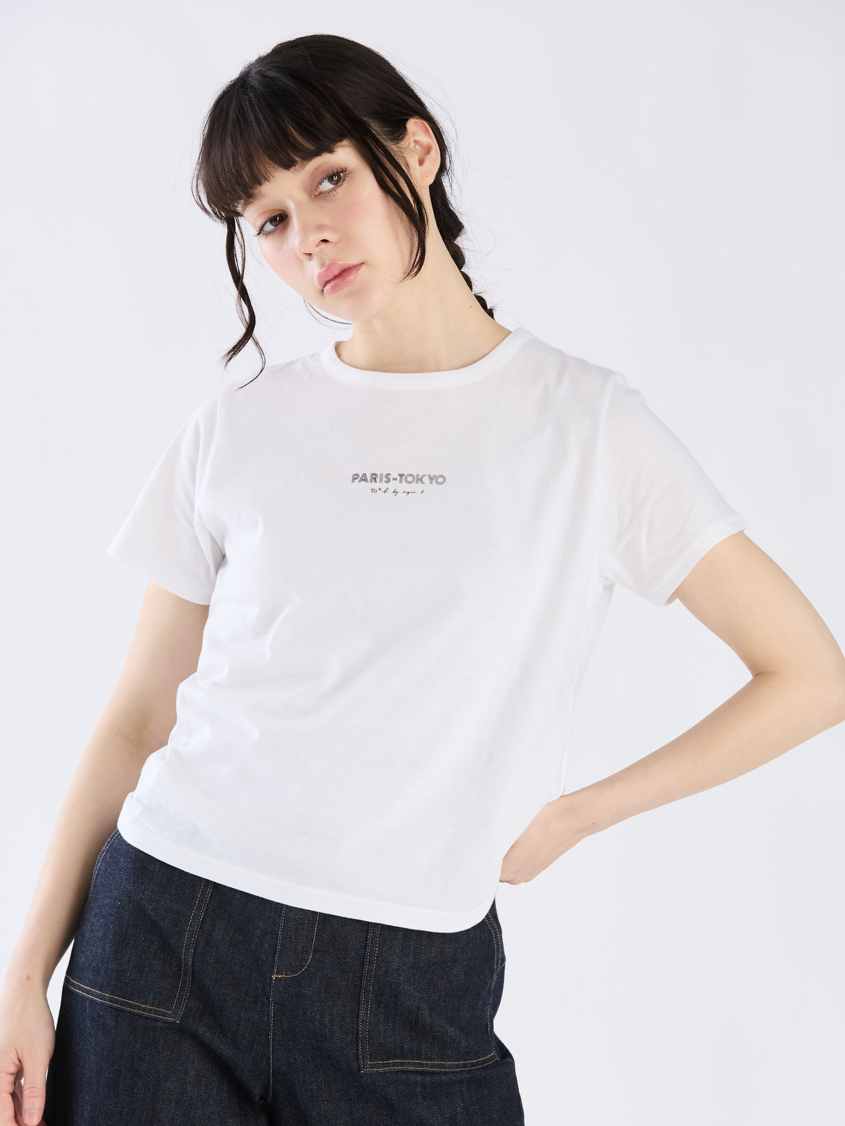 To b. by agnès b. 【Outlet】PARIS TOKYO Tシャツ ホワイト