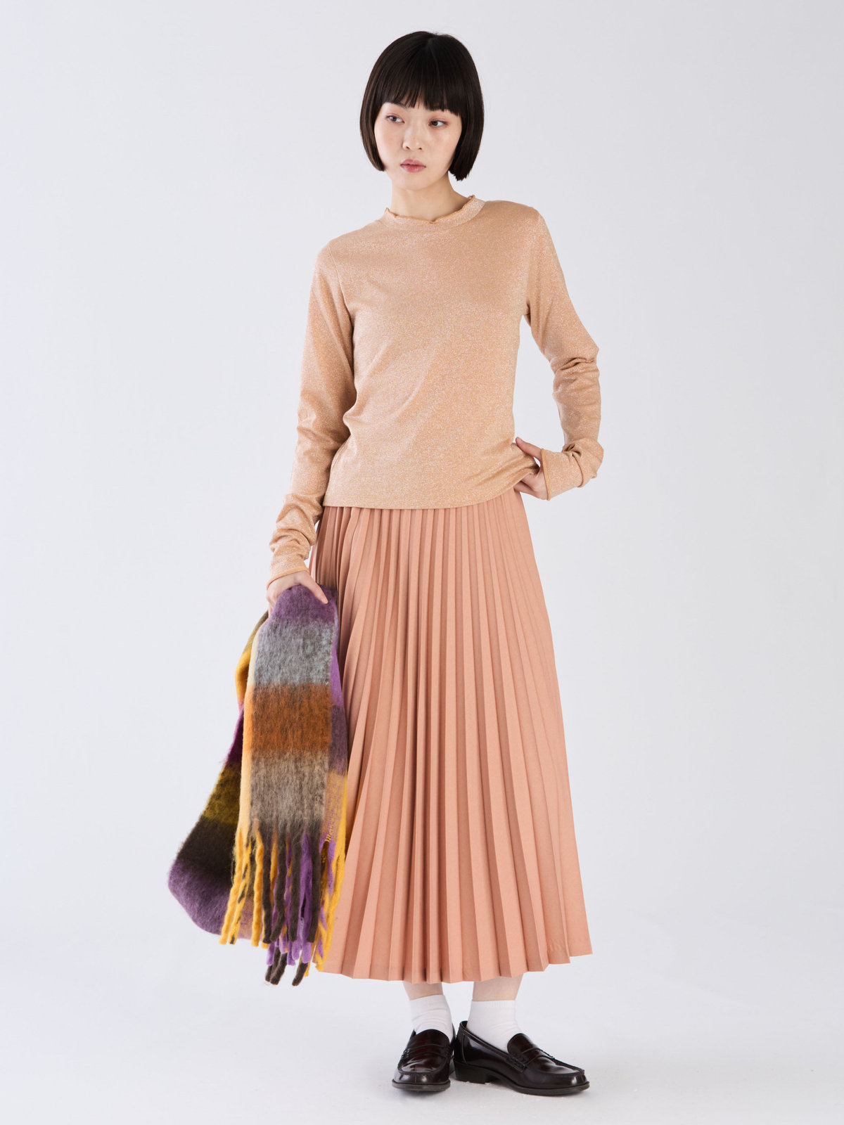 To b. by agnès b. 【Outlet】WW90 TS ラメジャージータートル オレンジ