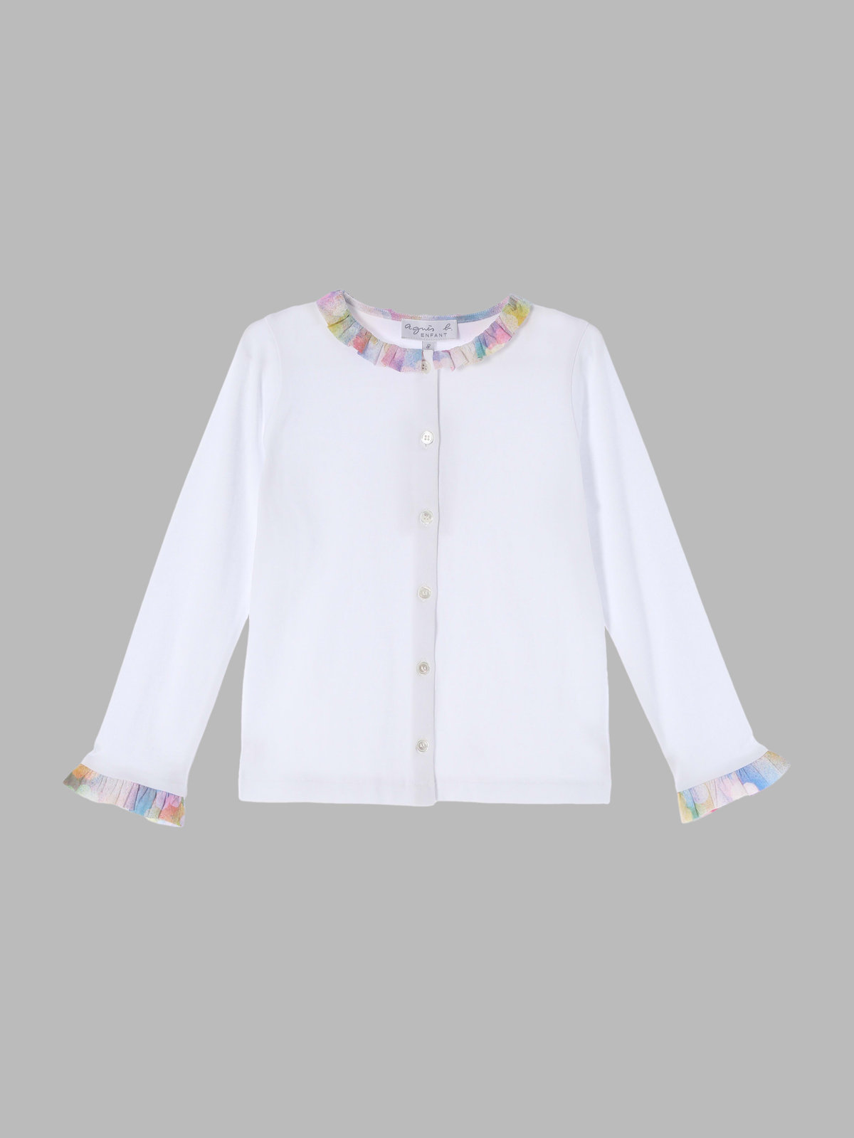 ENFANT ガールズ 【Outlet】IDK3 E CHEMISE キッズ ブラウス ホワイト