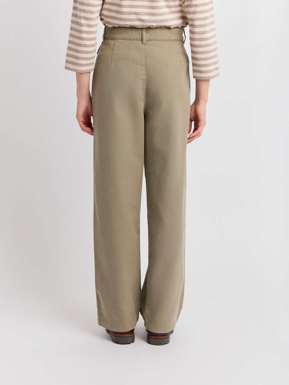 FEMME ウィメンズ コットンギャバジン ストレートパンツ ブラウン系その他