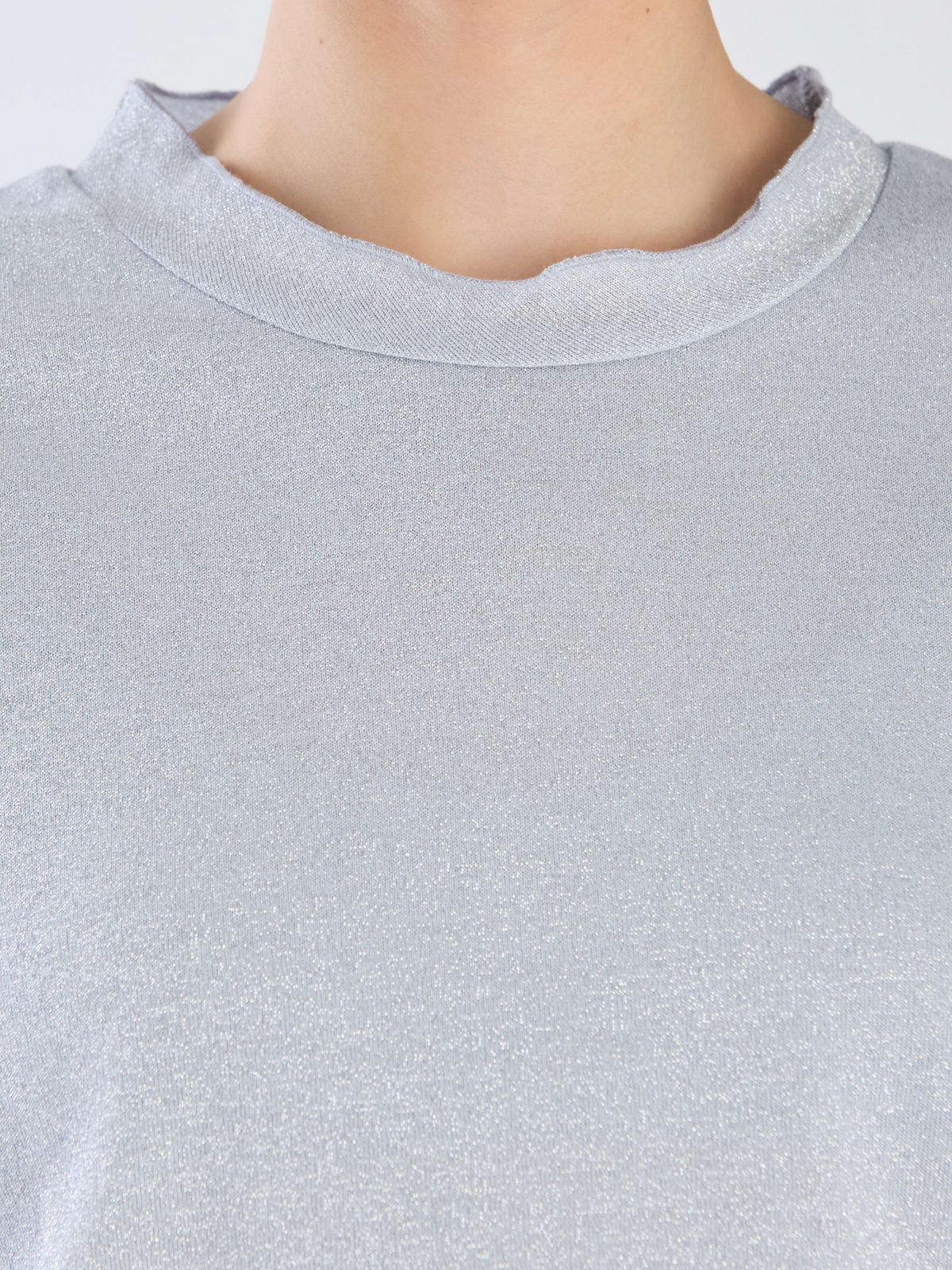 To b. by agnès b. 【Outlet】WW90 TS ラメジャージータートル ライトブルー